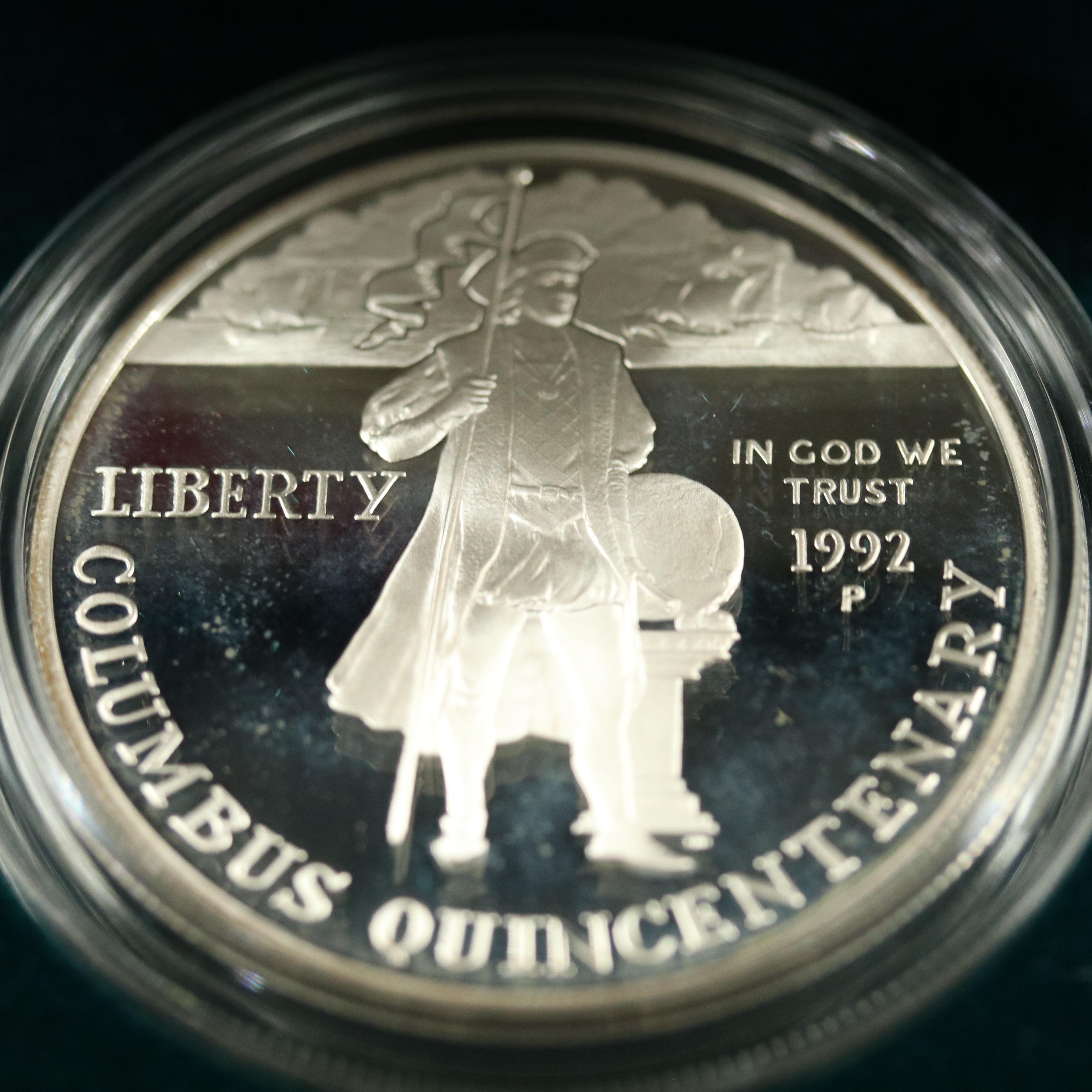 Five Proof Modern Commemorative Silver Dollars