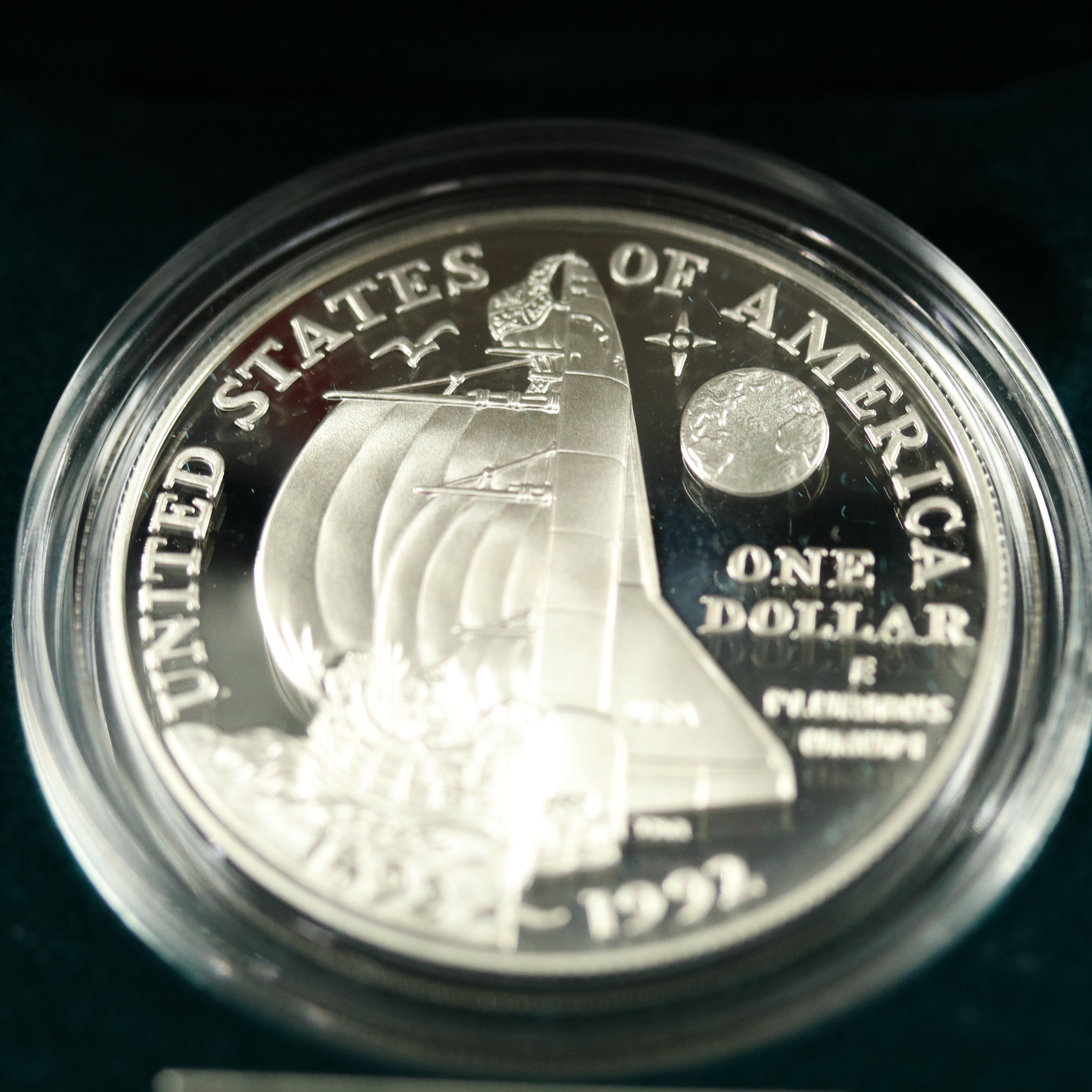 Five Proof Modern Commemorative Silver Dollars