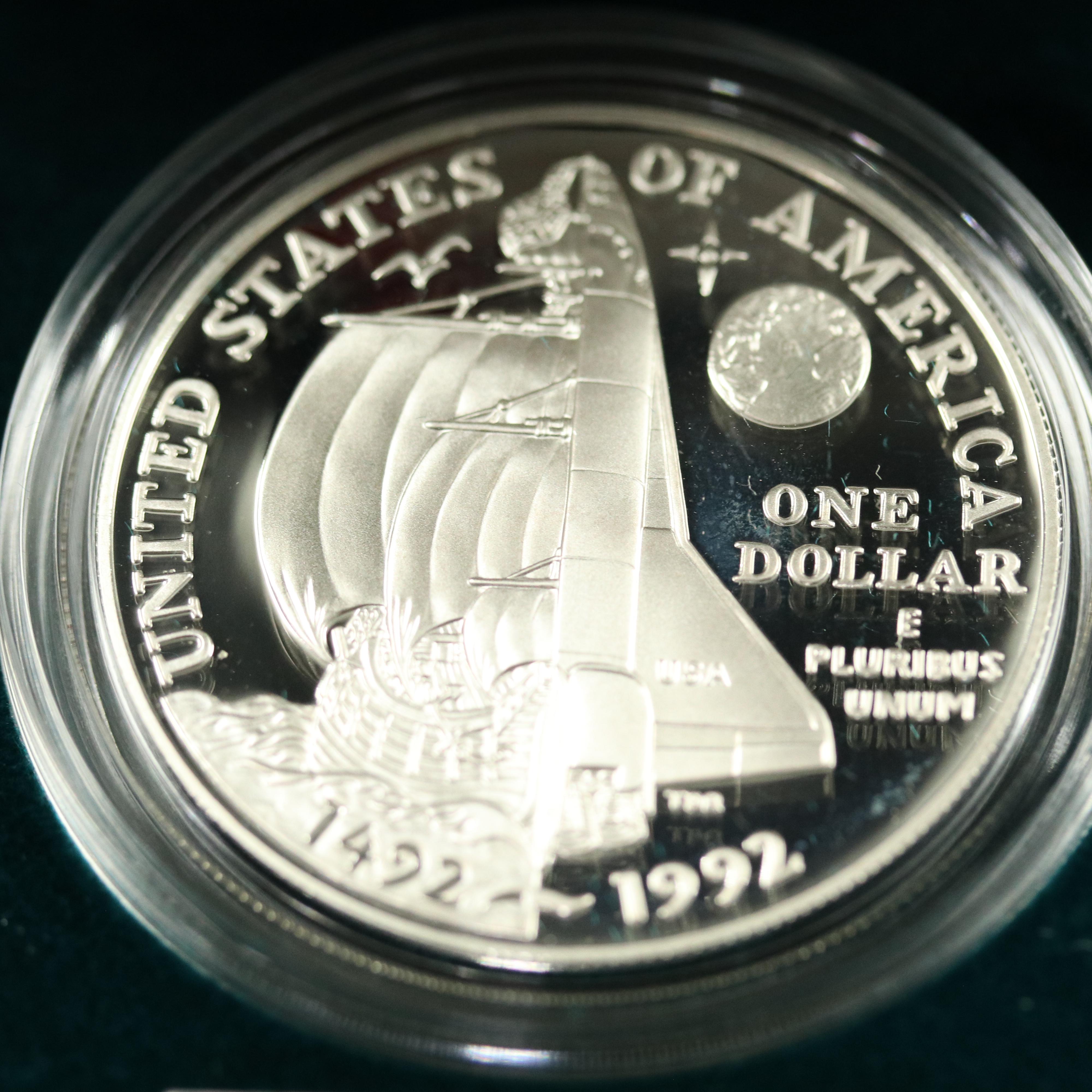 Five Proof Modern Commemorative Silver Dollars