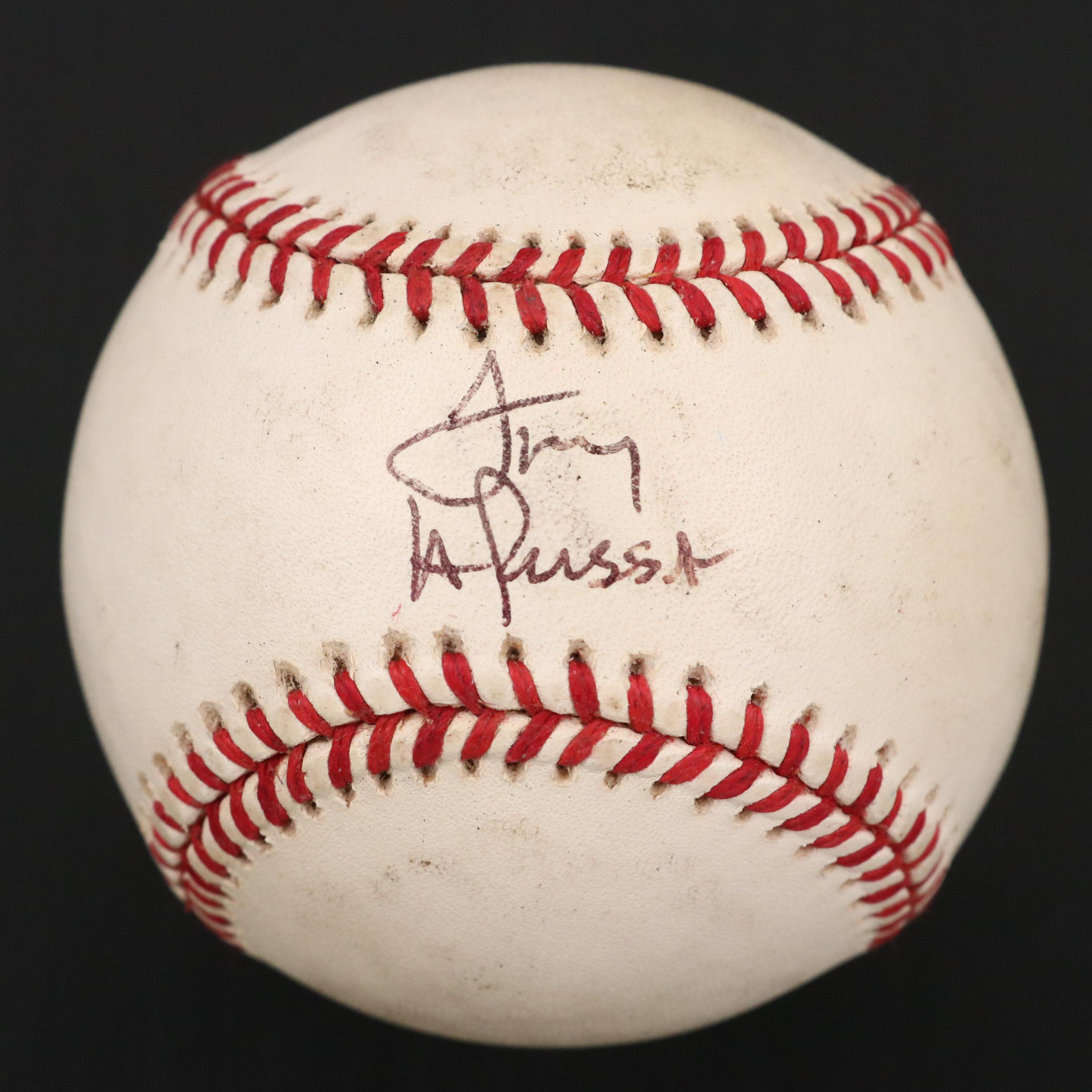 Tony La Russa Signed Rawlings Official Baseball with Bobby Cox Signed Card, JSA