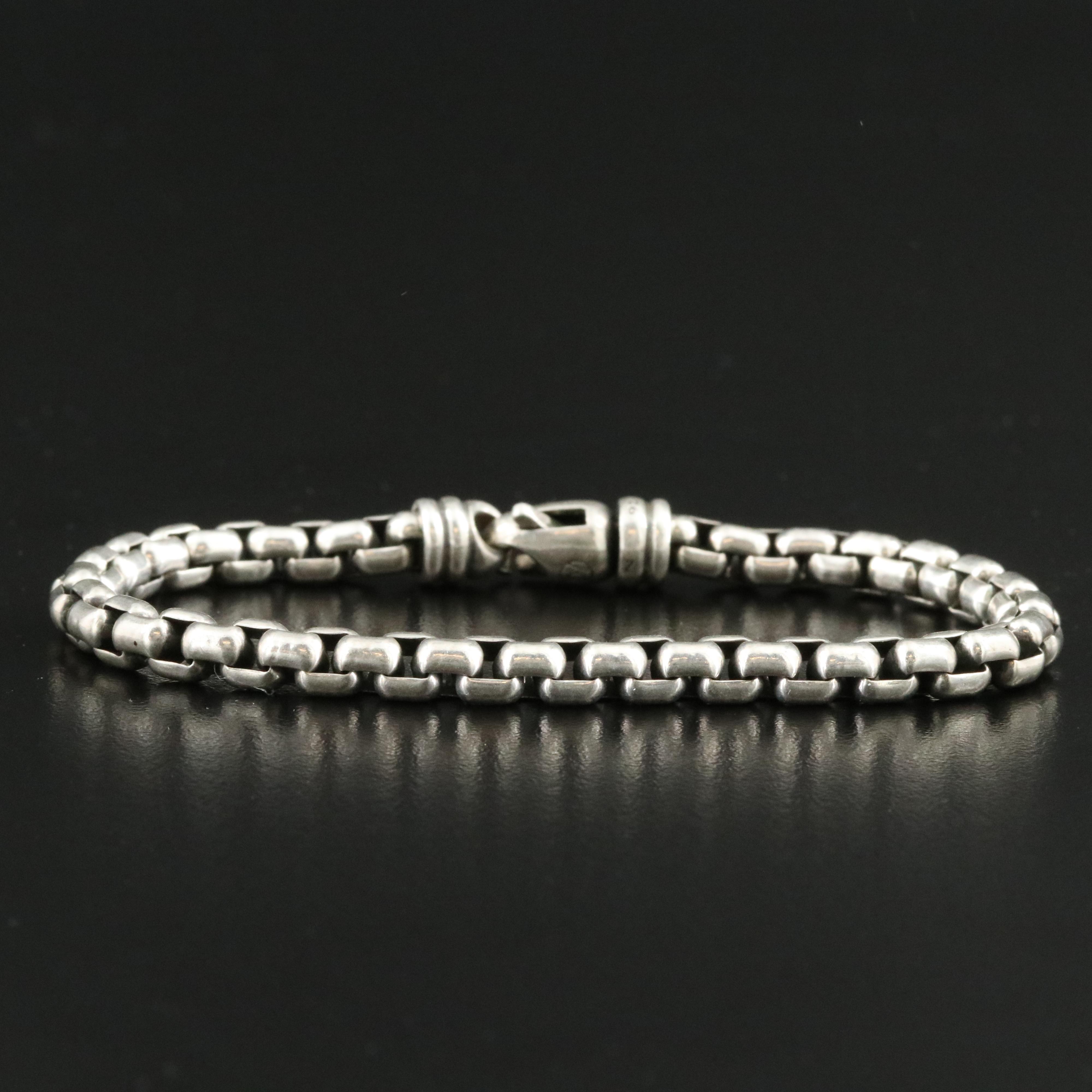 David Yurman Sterling Box Chain Bracelet