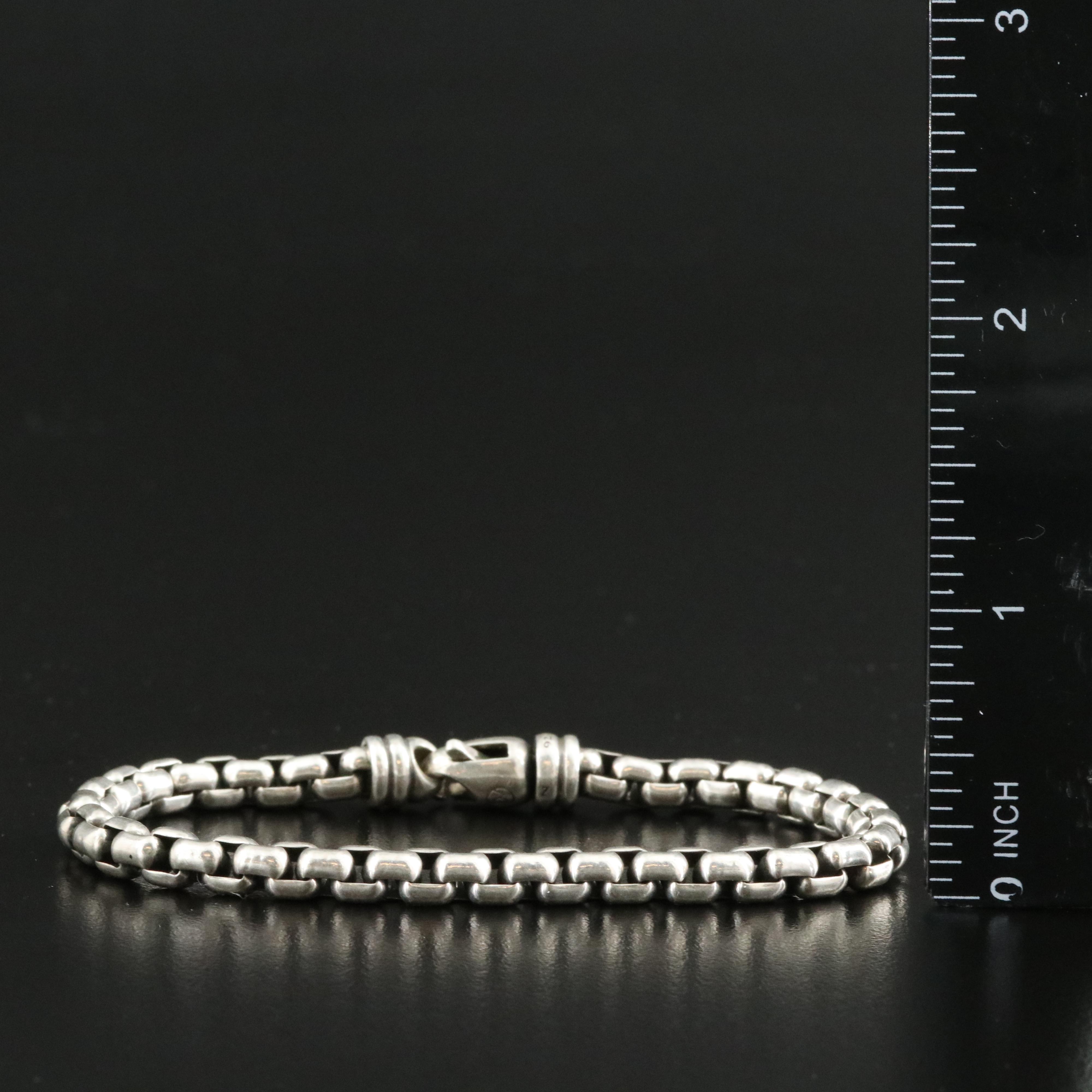 David Yurman Sterling Box Chain Bracelet