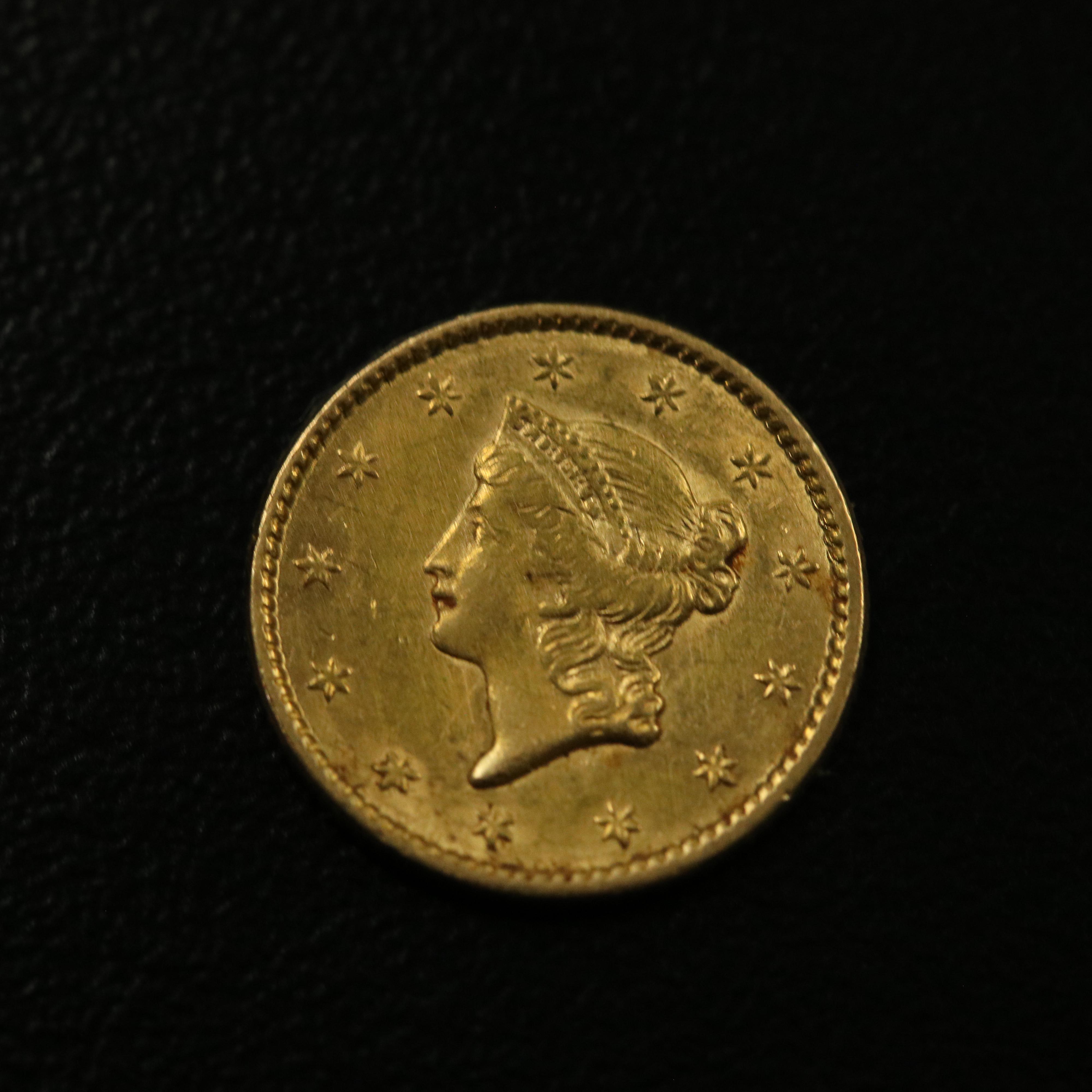1850 Liberty Head $1 Gold Coin