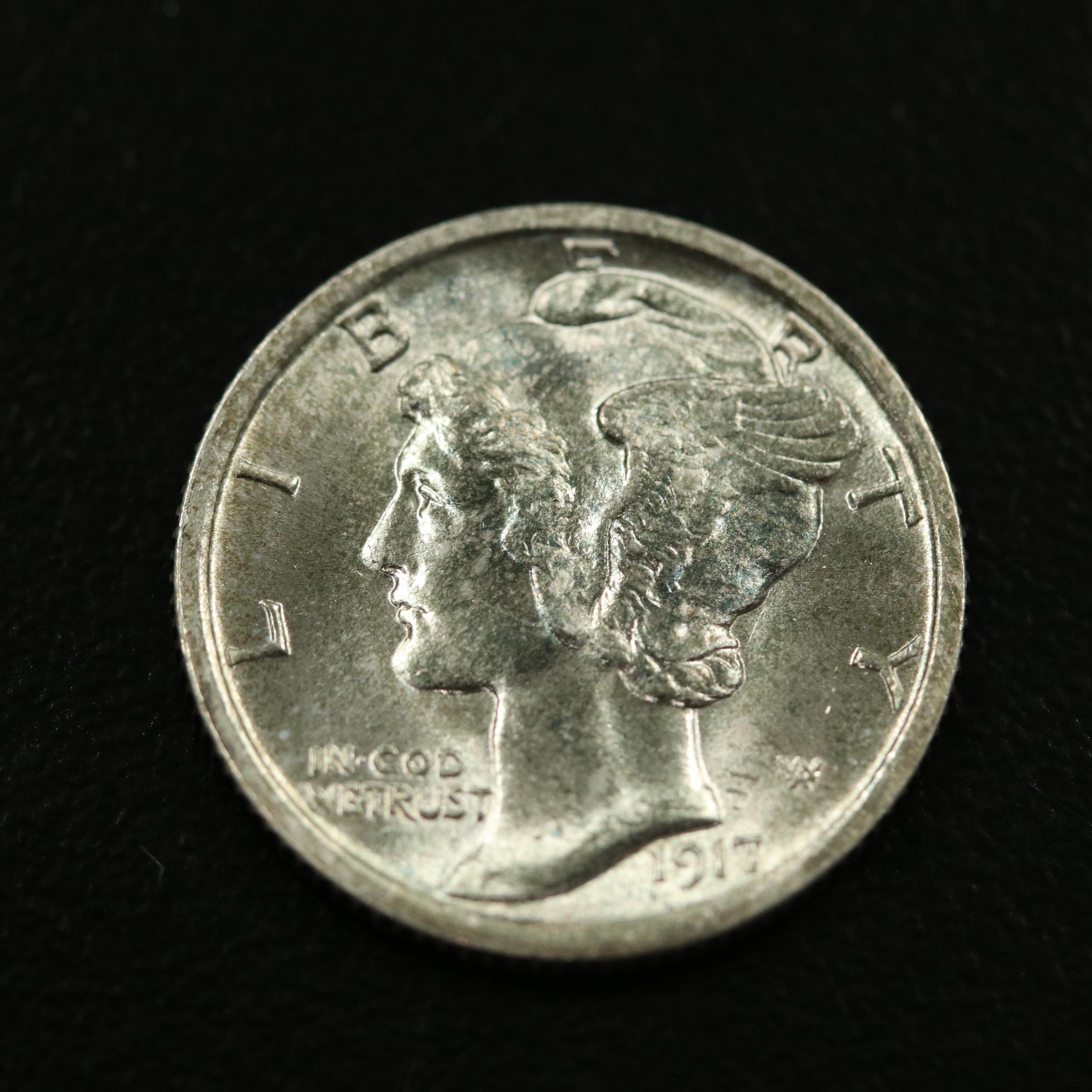 1917 Silver Mercury Dime