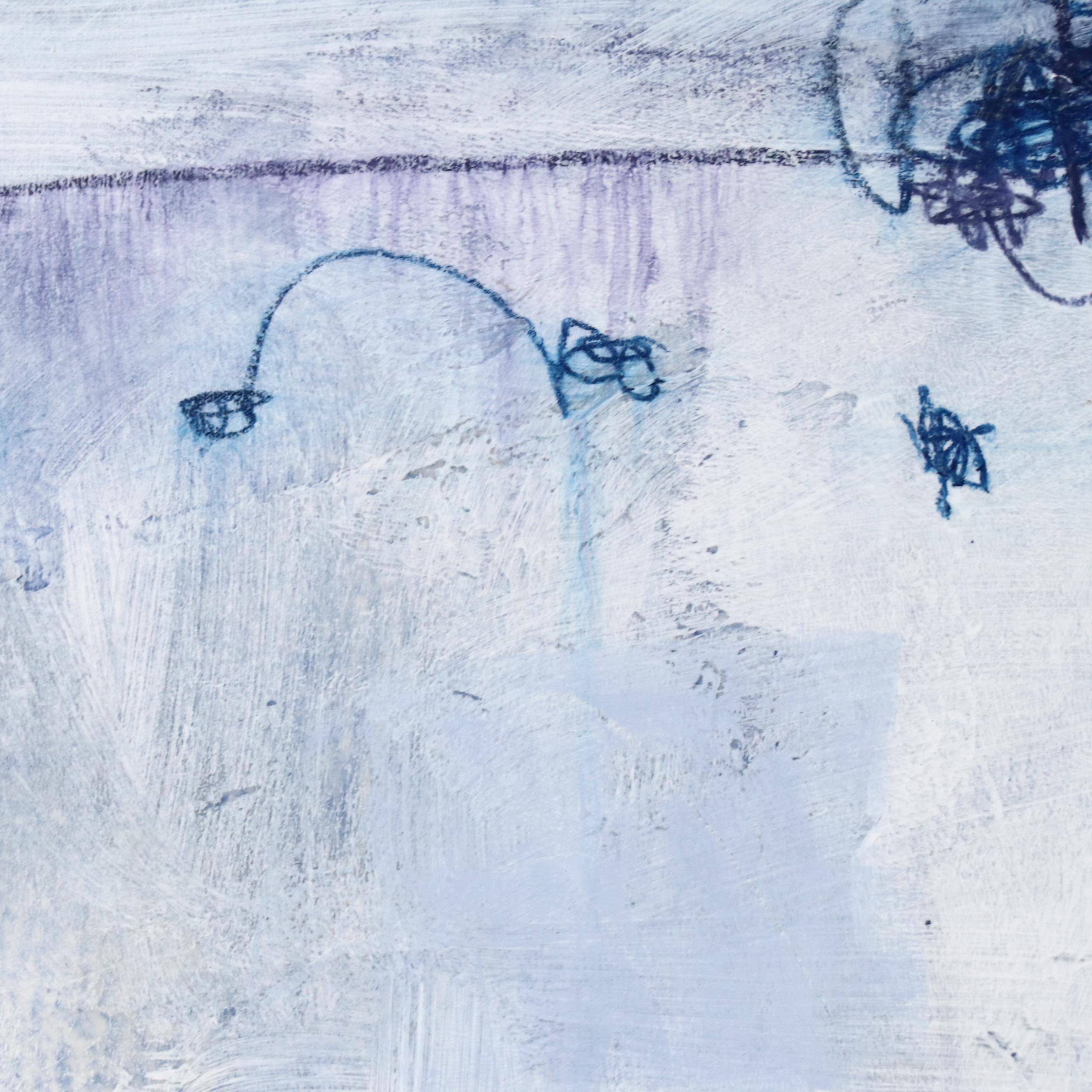 Ursula J. Brenner Abstract Mixed Media Painting, 21st Century