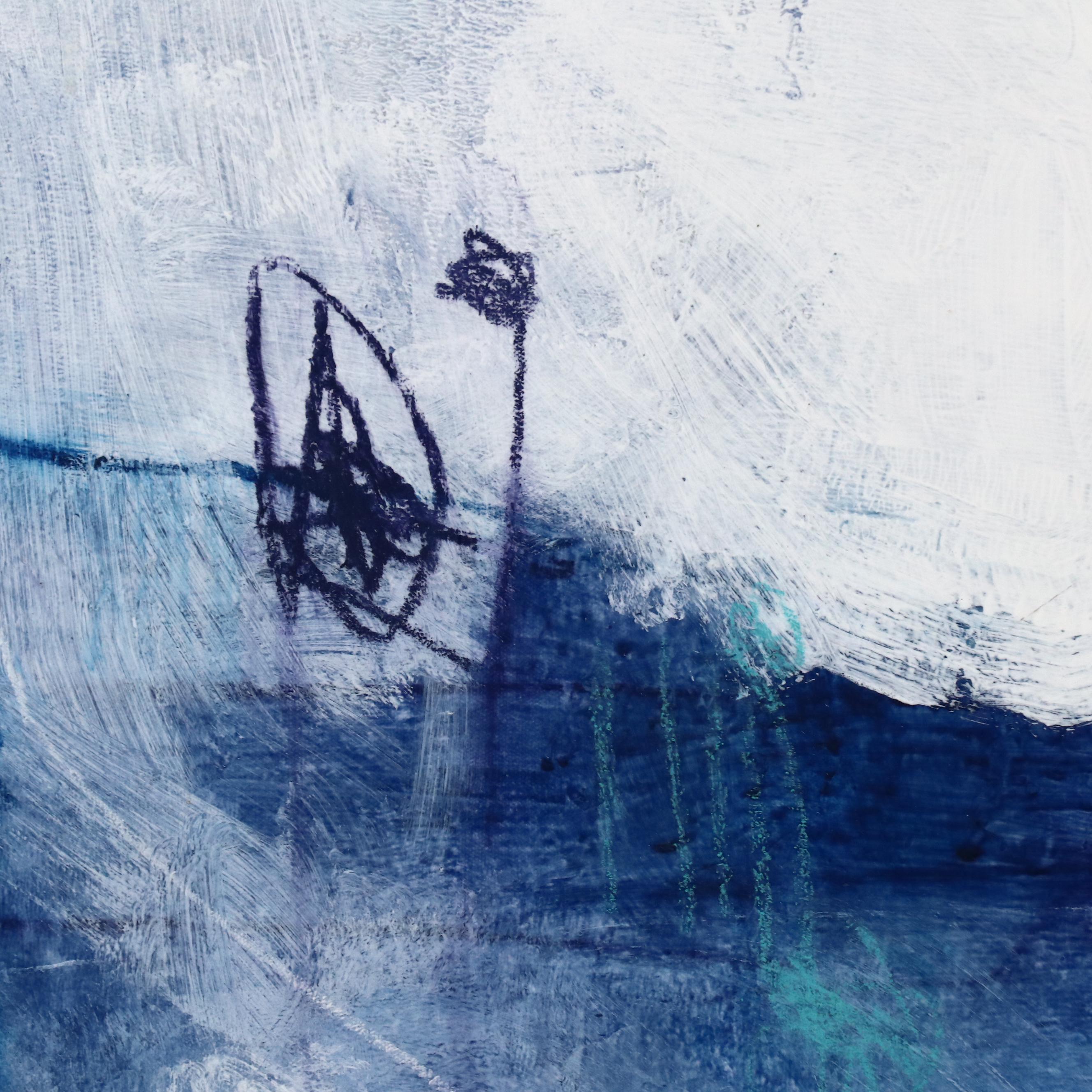 Ursula J. Brenner Abstract Mixed Media Painting, 21st Century