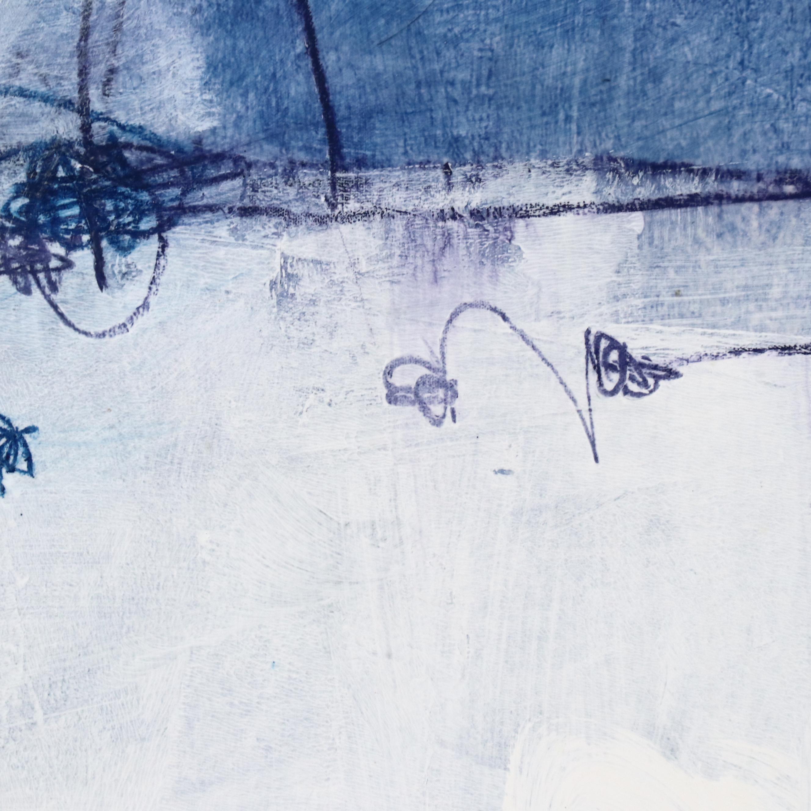 Ursula J. Brenner Abstract Mixed Media Painting, 21st Century