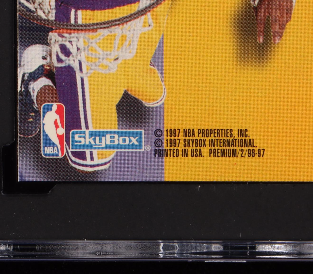 1996-97 Skybox Premium Kobe Bryant Rookie Basketball Card Graded SGC 9