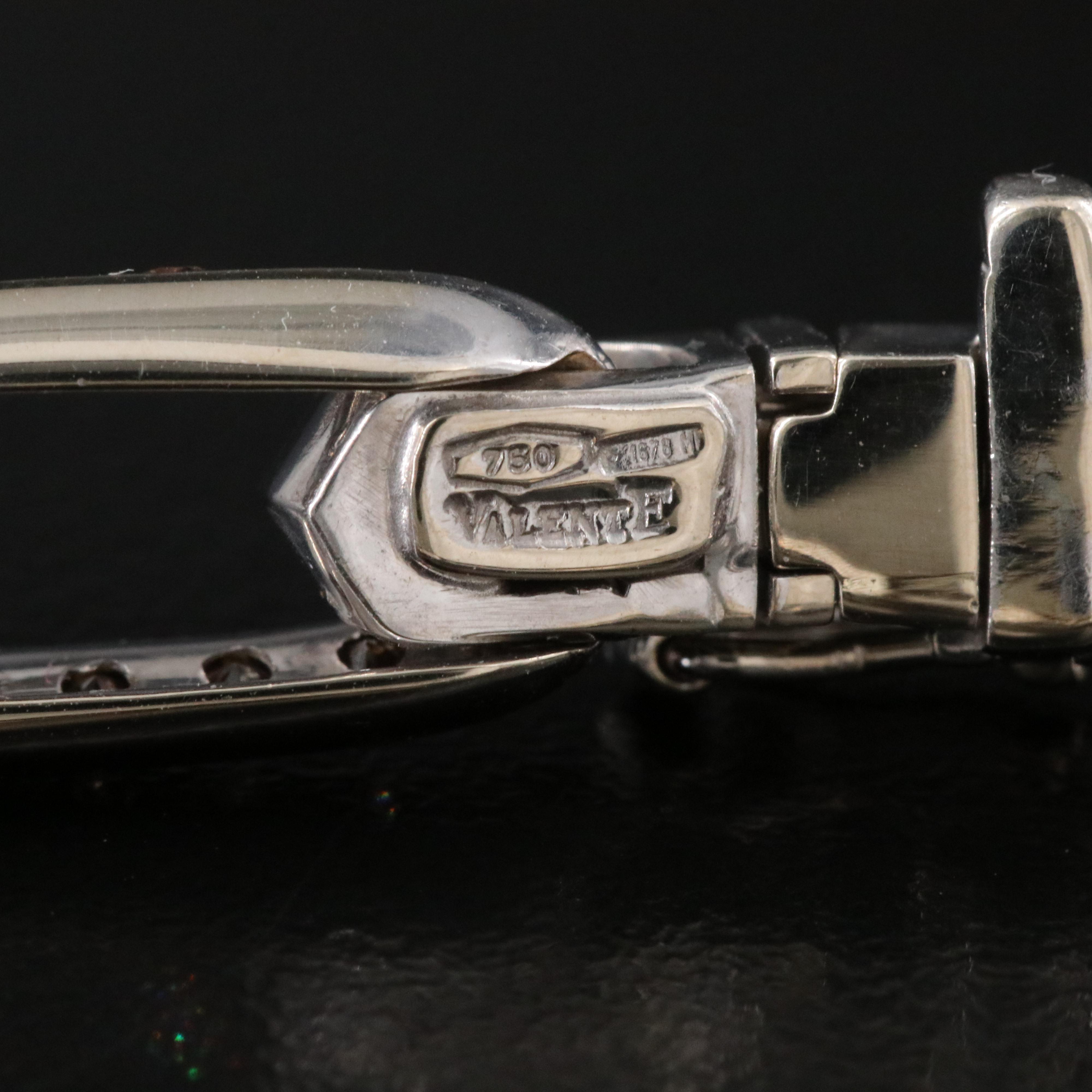 Marco Valente Italy 18K 7.01 CTW Diamond Chain Bracelet Including Fancy Brown