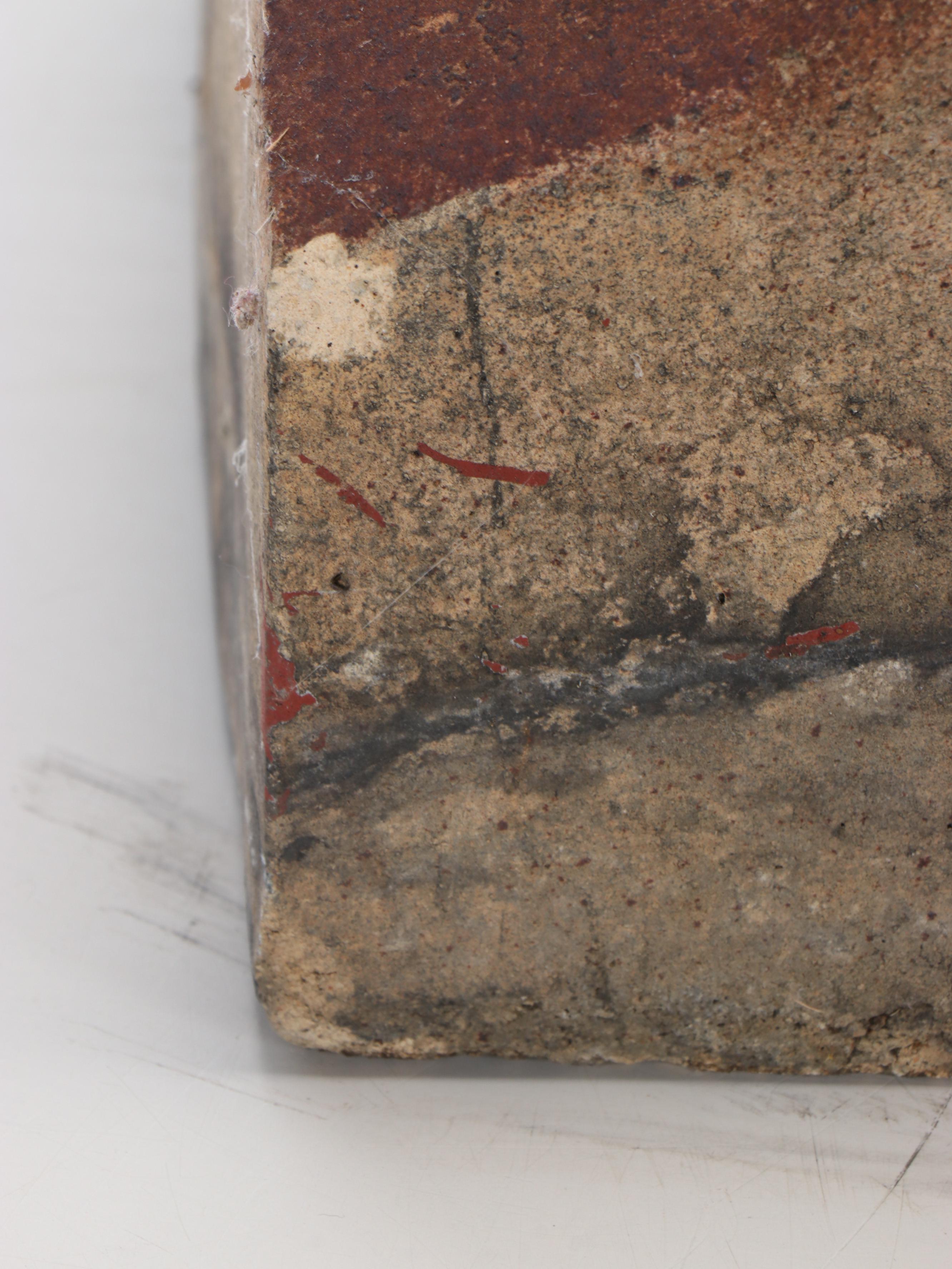 Victorian Earthenware Chimney Cap Style Pedestal, Late 19th/Early 20th C.