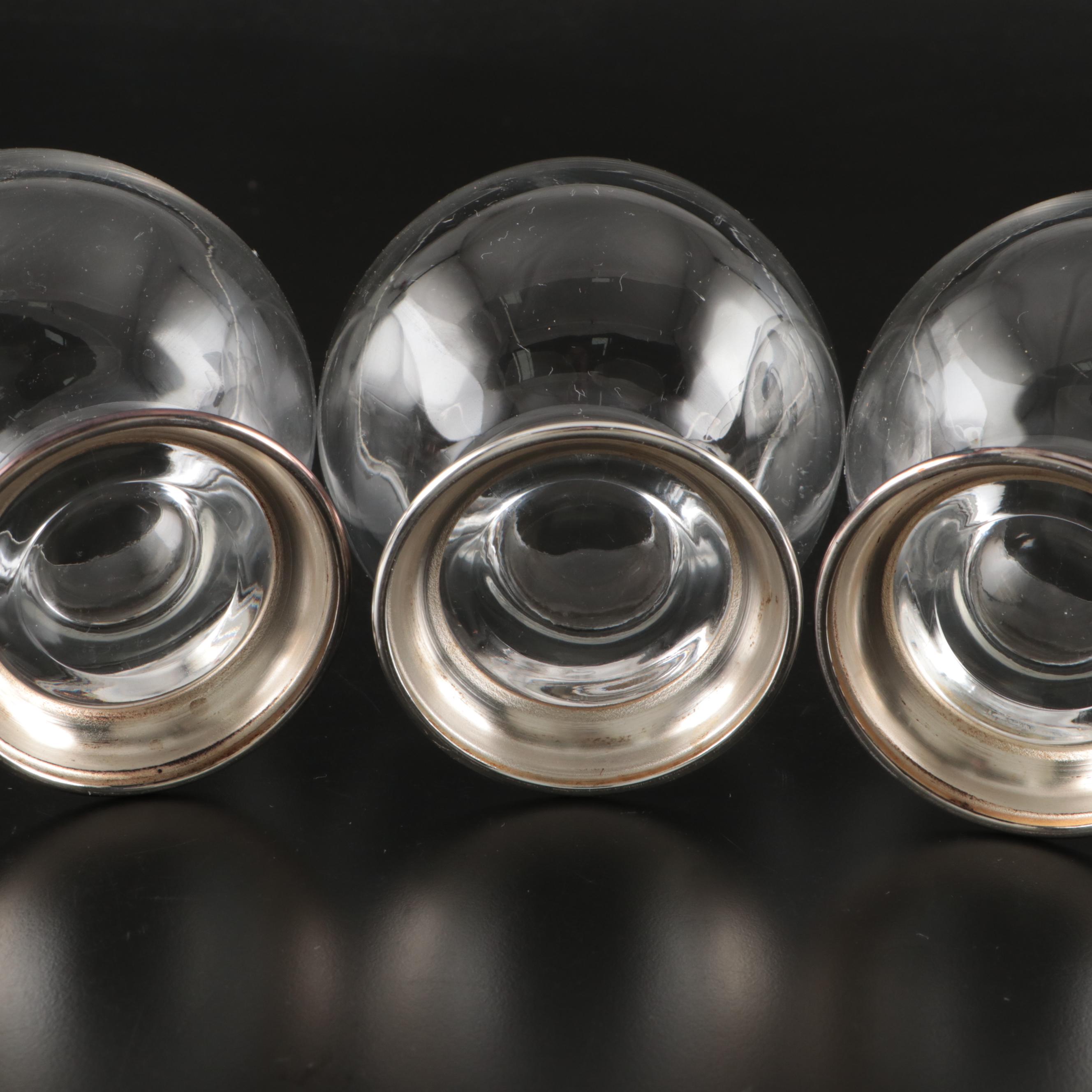 Dorothy Thorpe Glass Pitcher and Caviar Bowls