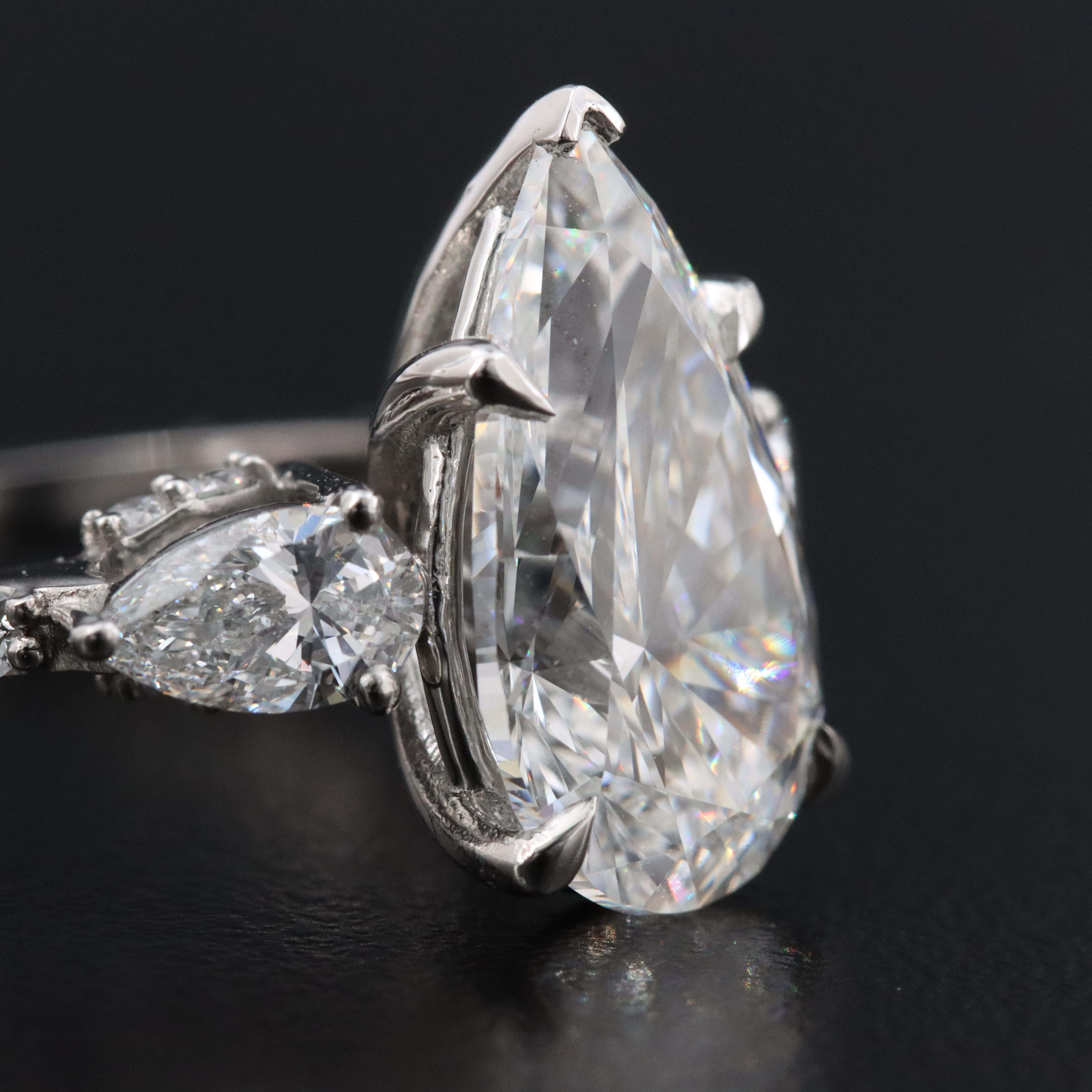 Platinum 4.92 CTW Lab Grown Diamond Ring with IGI Report