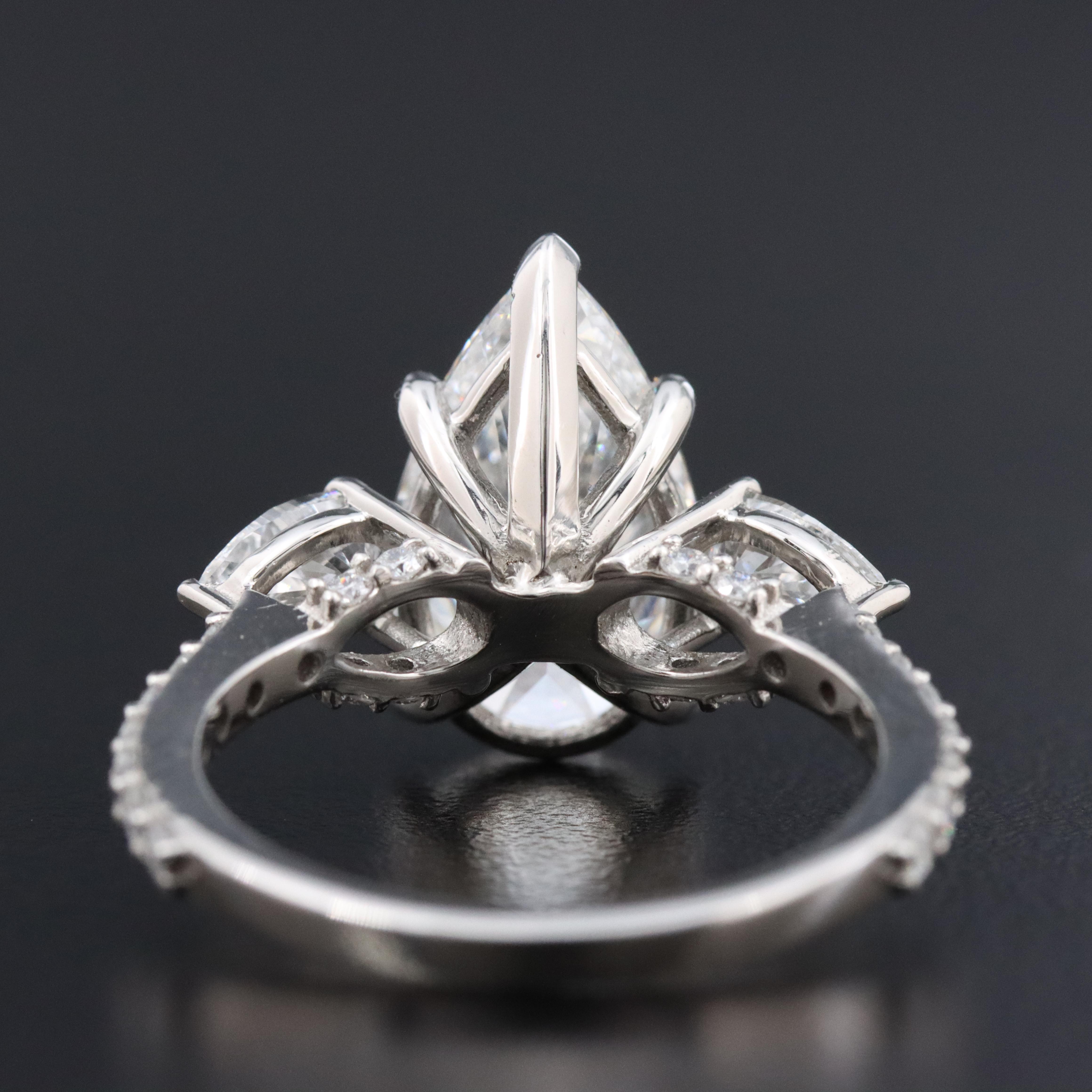 Platinum 4.92 CTW Lab Grown Diamond Ring with IGI Report