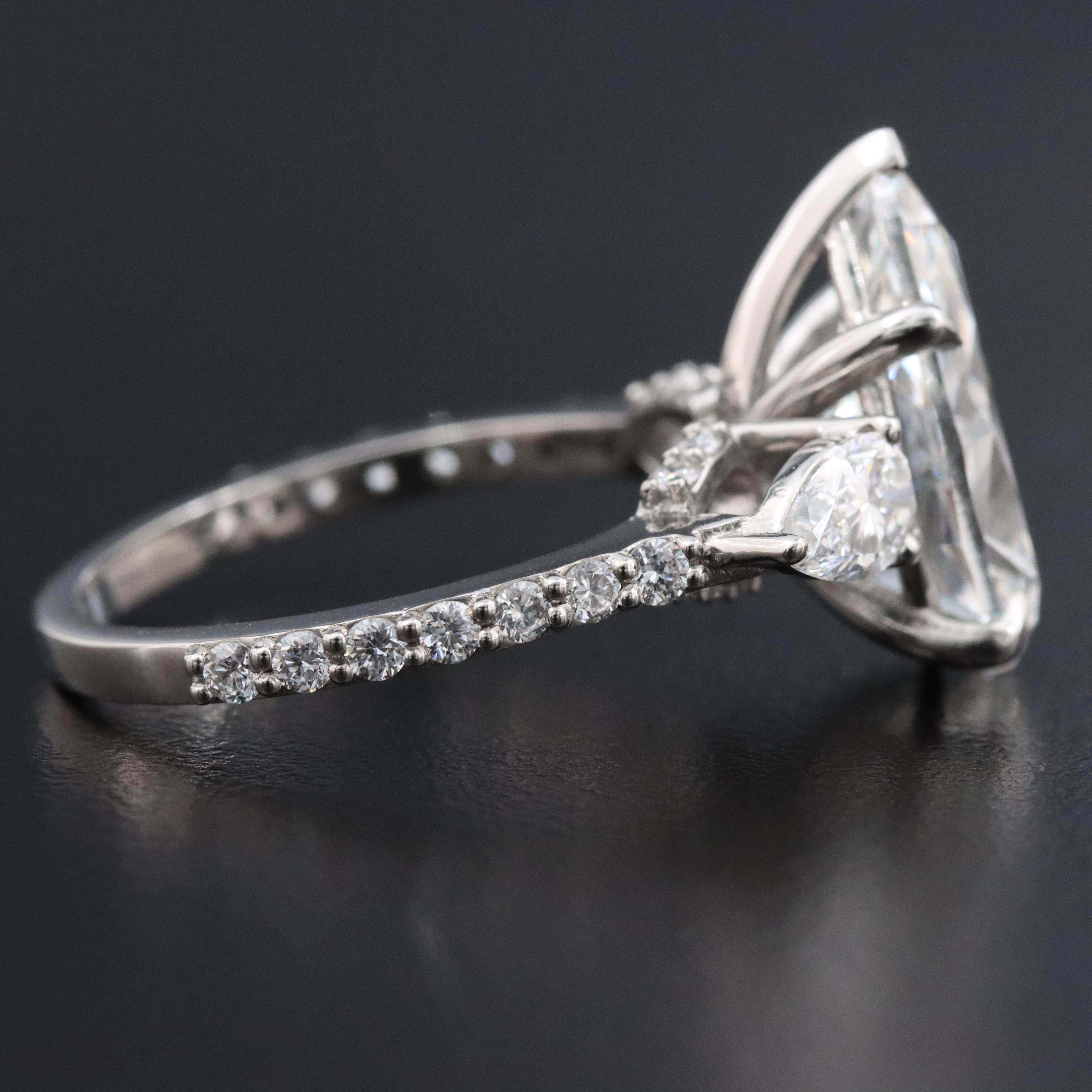 Platinum 4.92 CTW Lab Grown Diamond Ring with IGI Report