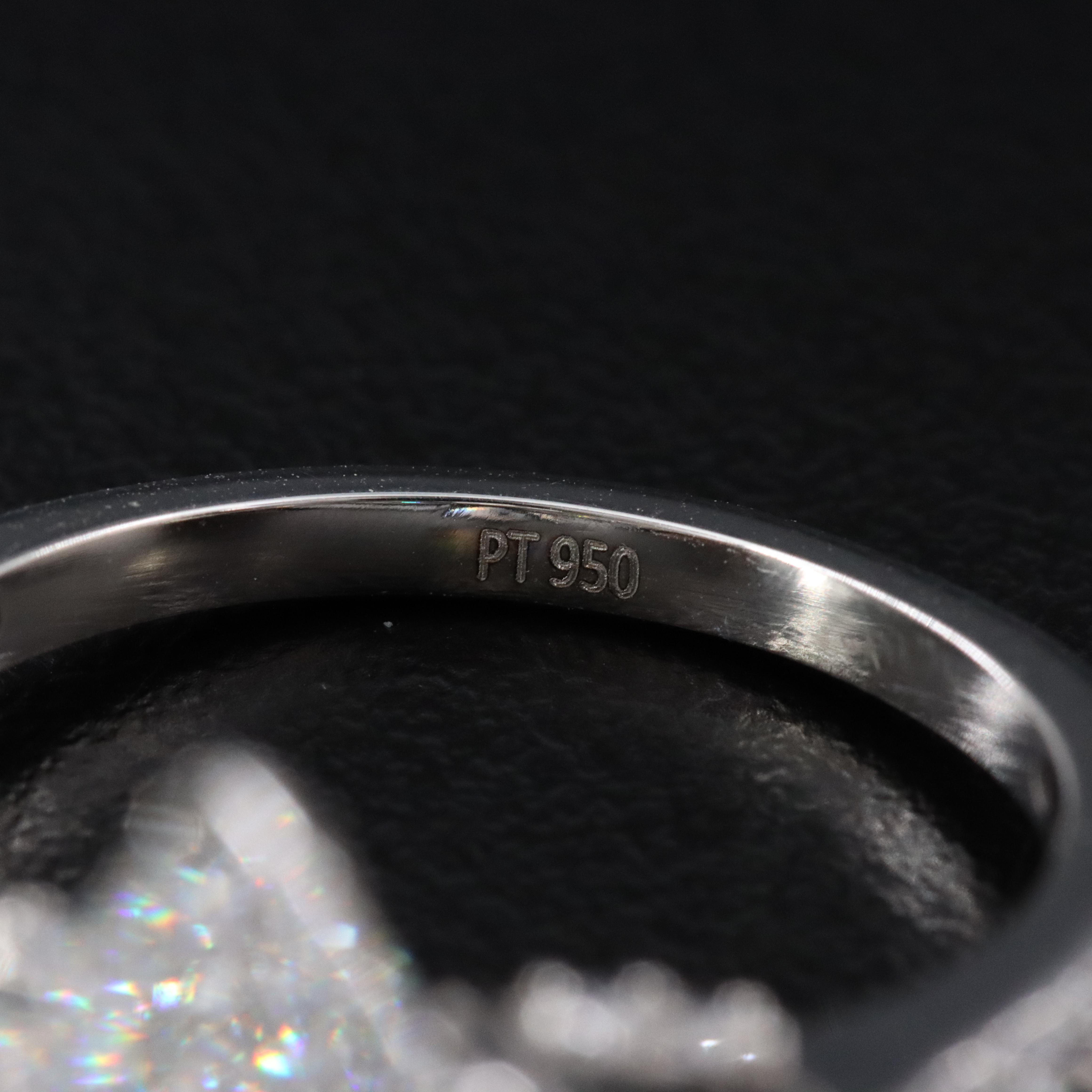 Platinum 4.92 CTW Lab Grown Diamond Ring with IGI Report