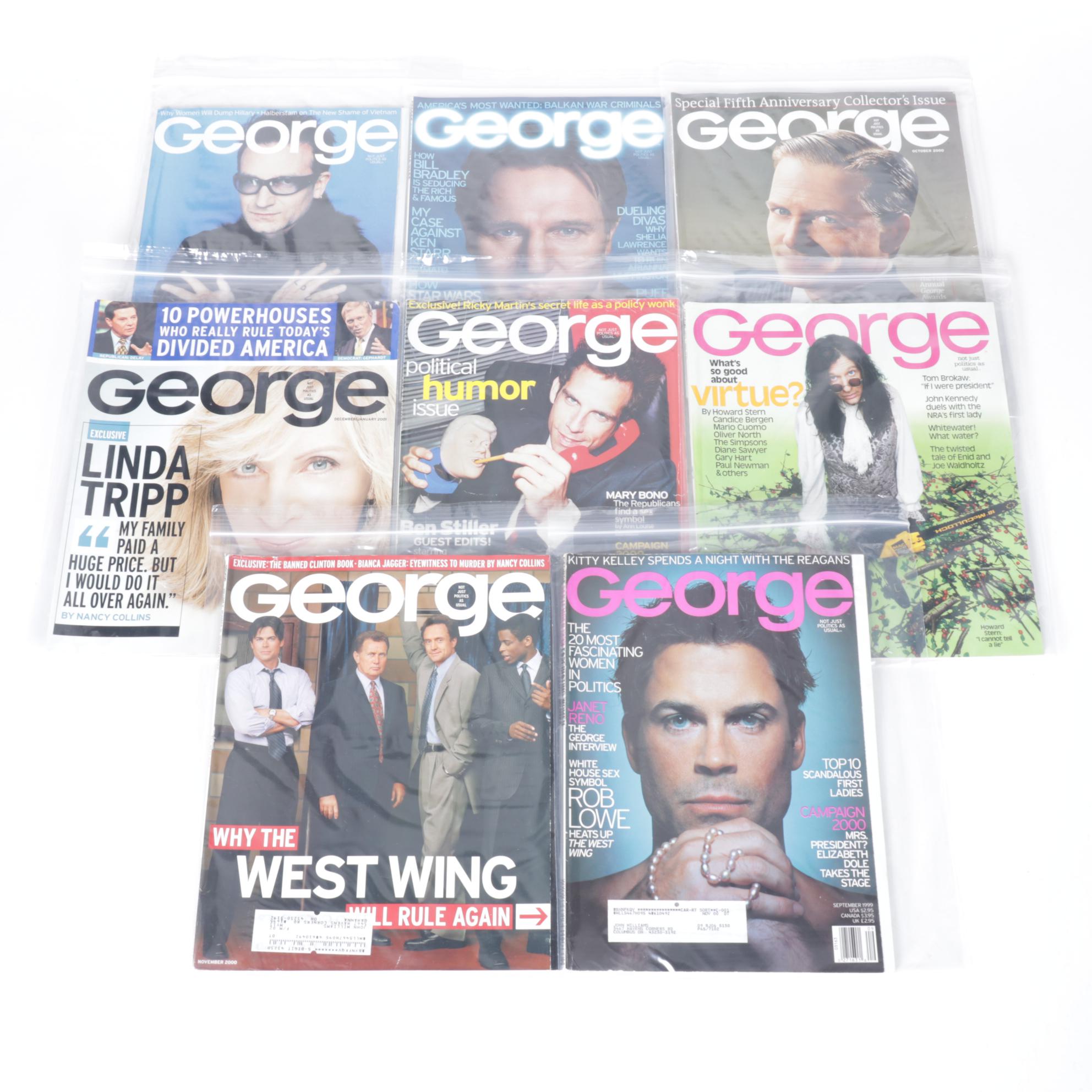 "George" Magazine Issues Featuring Rob Lowe & The West Wing, 1990s/2000s