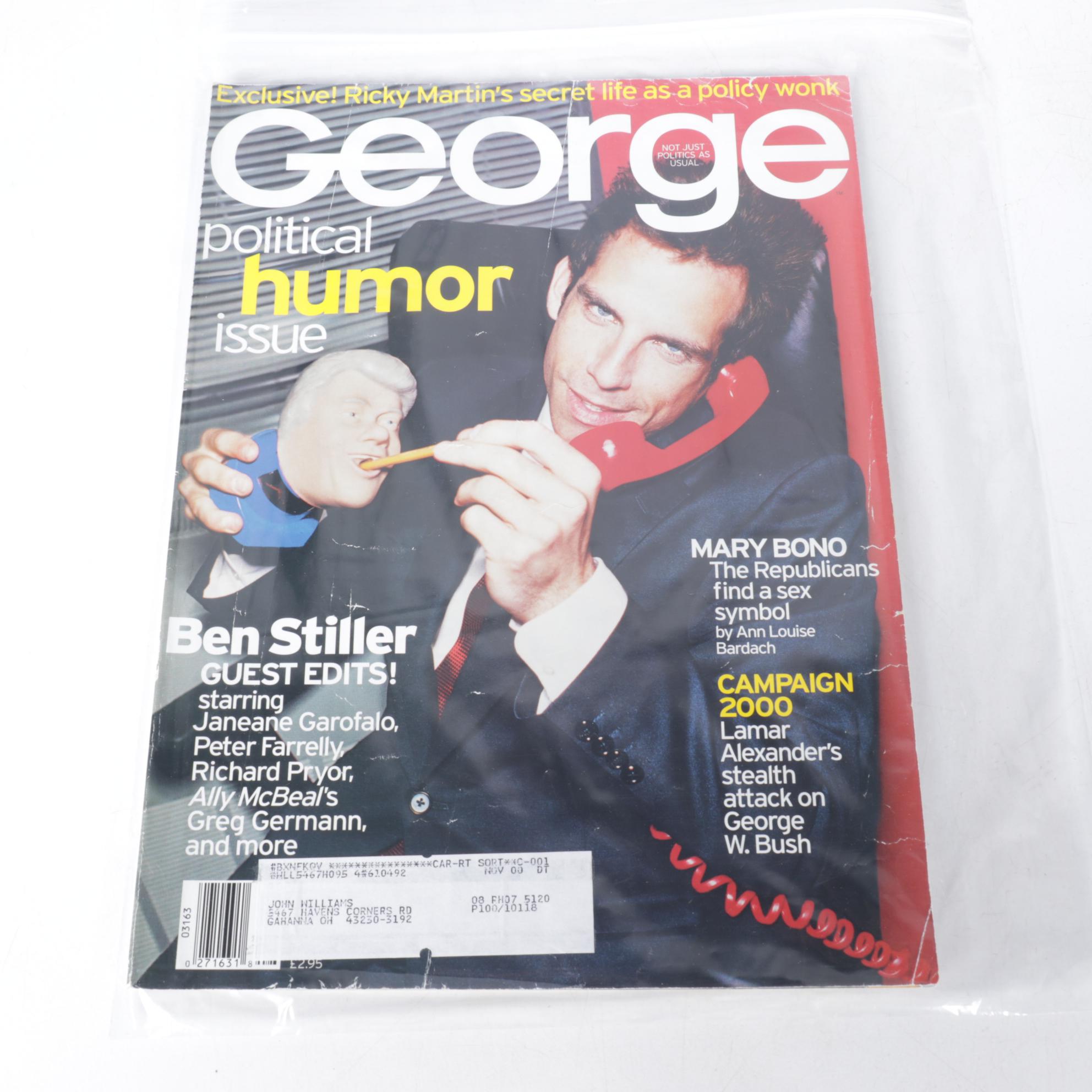 "George" Magazine Issues Featuring Rob Lowe & The West Wing, 1990s/2000s