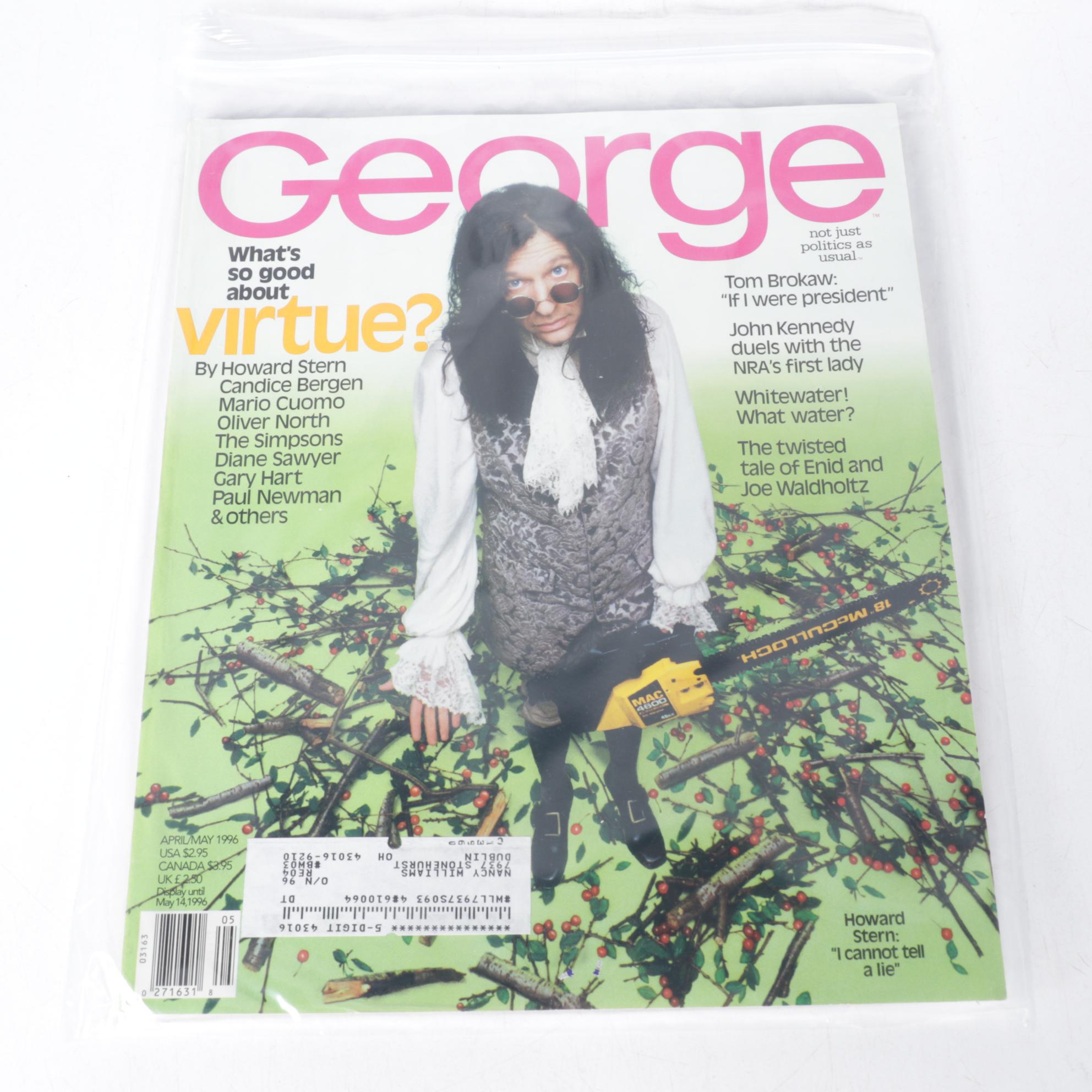 "George" Magazine Issues Featuring Rob Lowe & The West Wing, 1990s/2000s