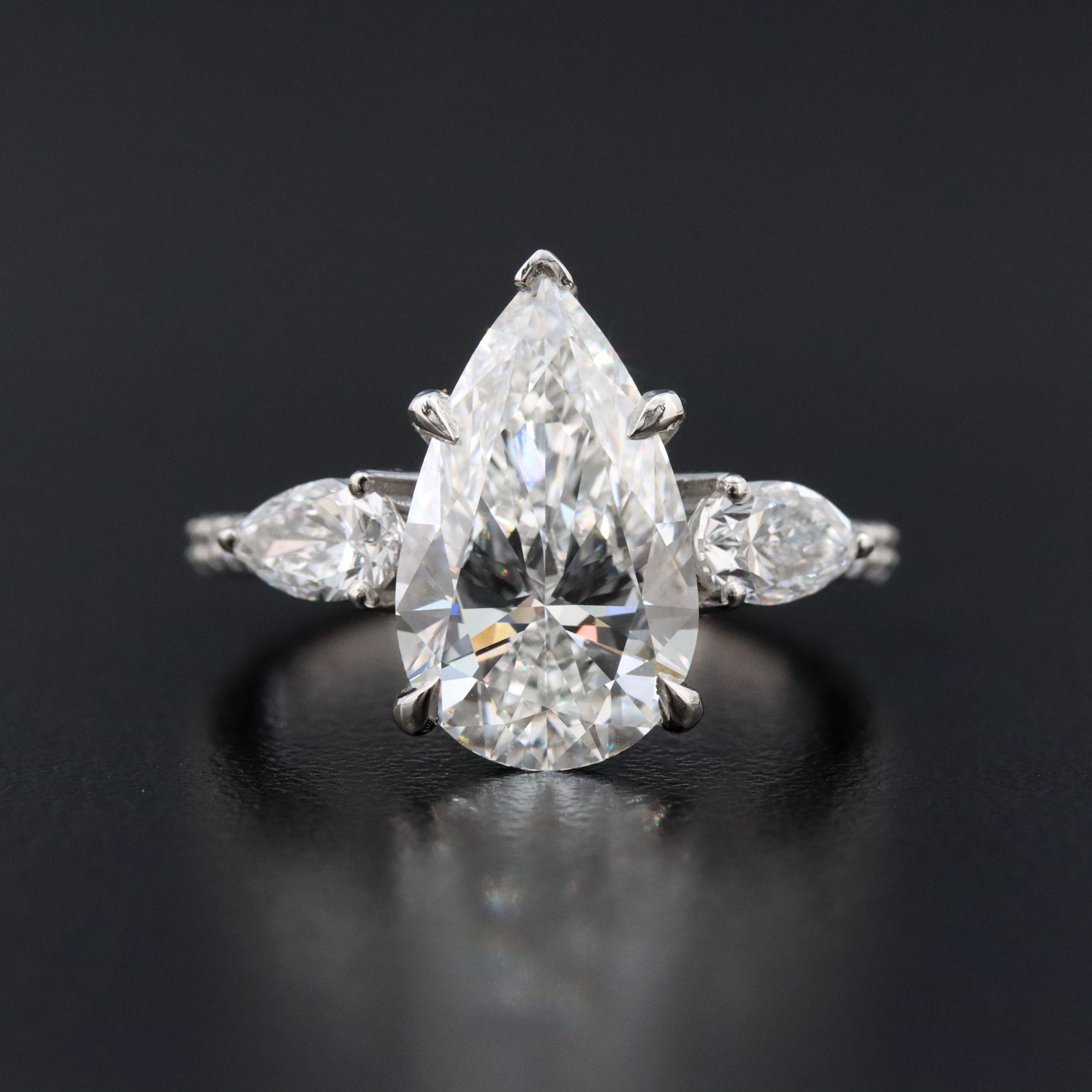 Platinum 4.92 CTW Lab Grown Diamond Ring with IGI Report