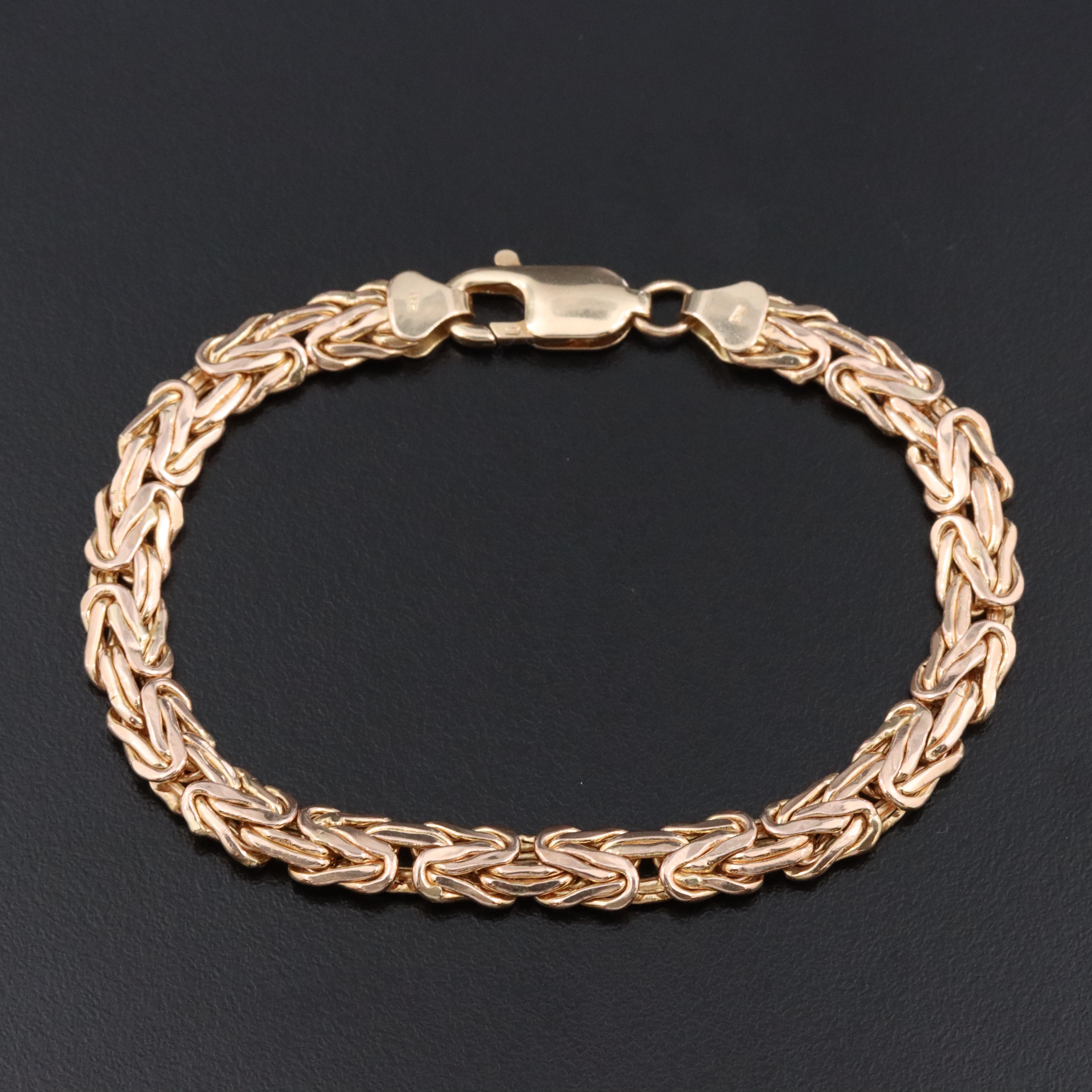 Italian 14K Byzantine Chain Bracelet