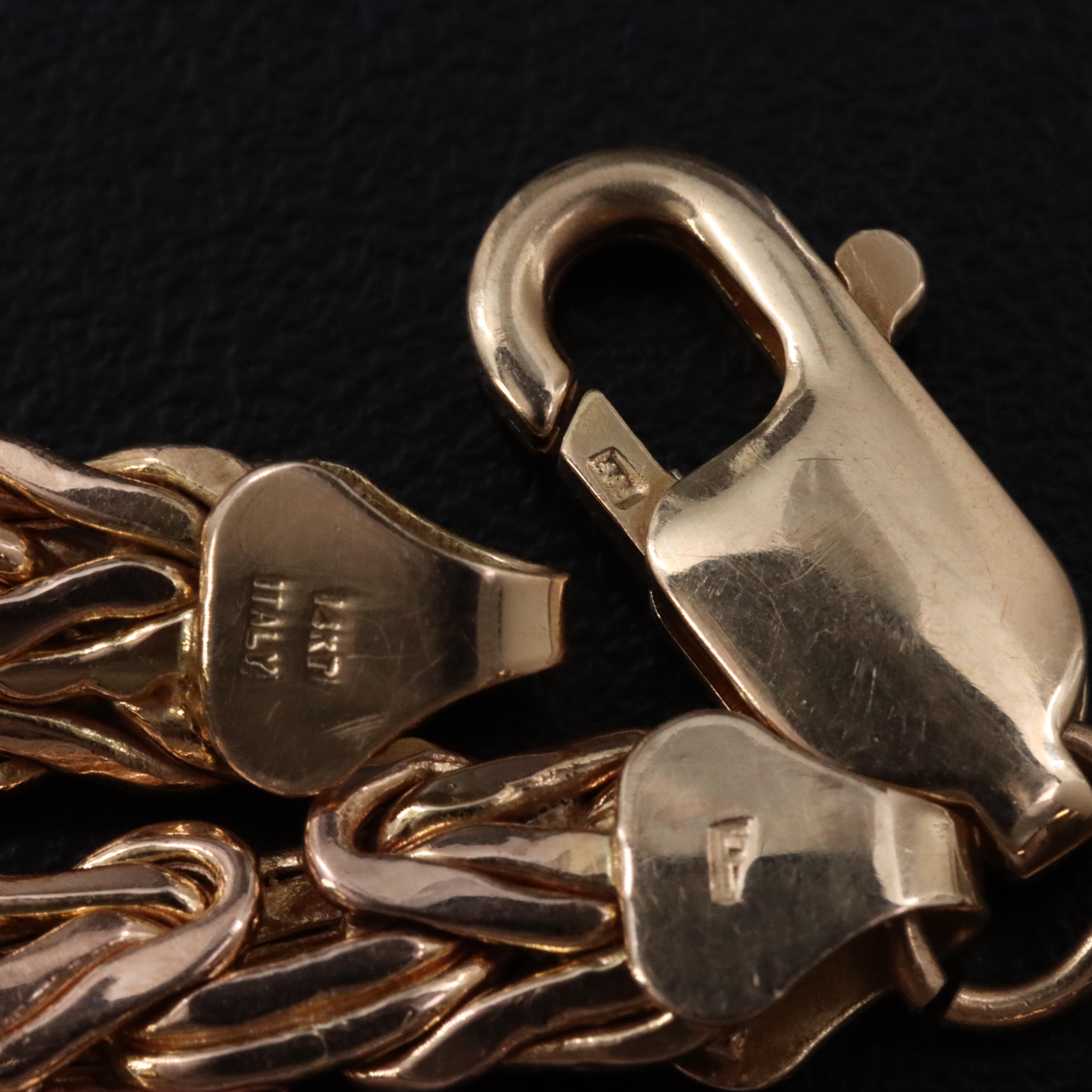 Italian 14K Byzantine Chain Bracelet