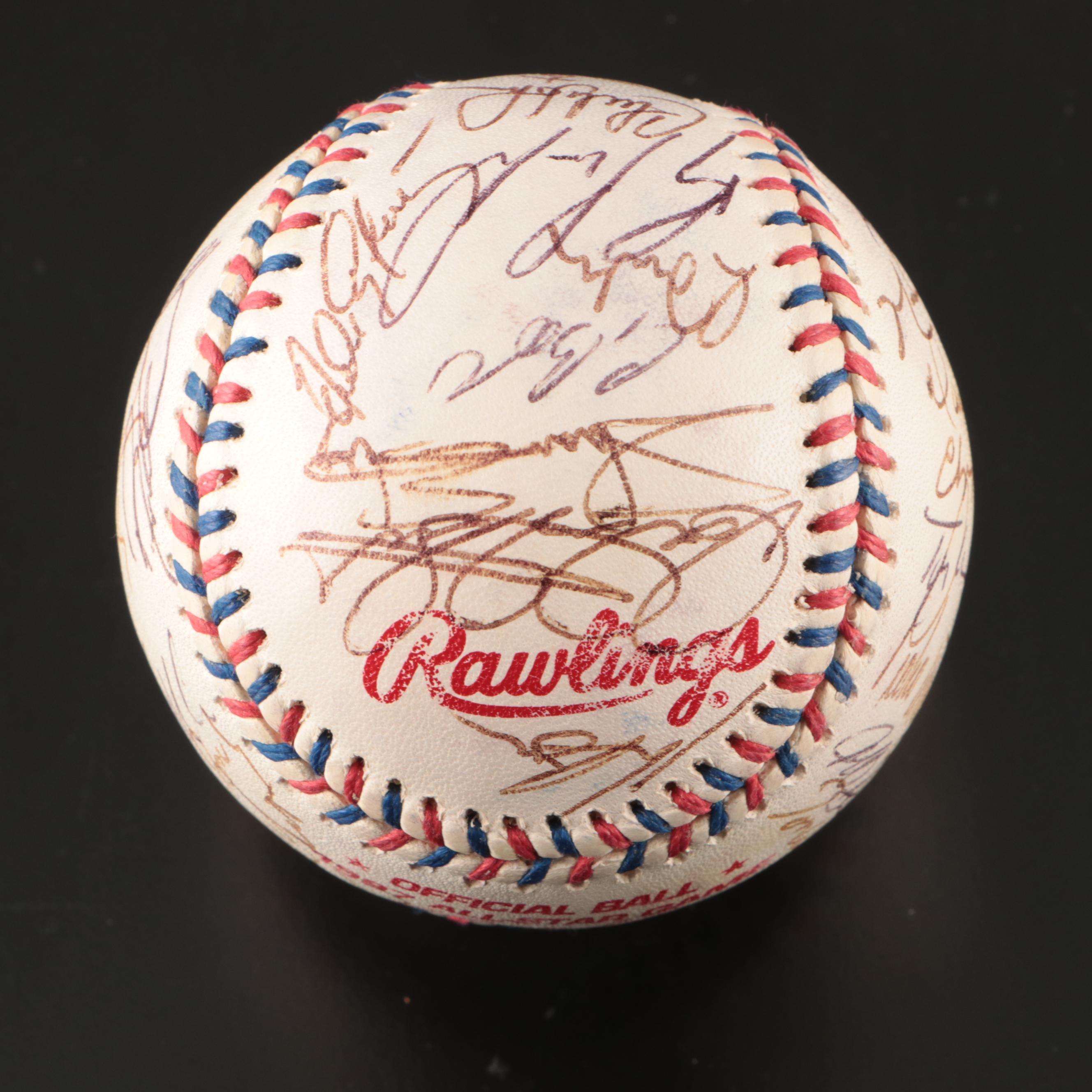 1997 National League All-Star Team Signed Rawlings Official Baseball, JSA