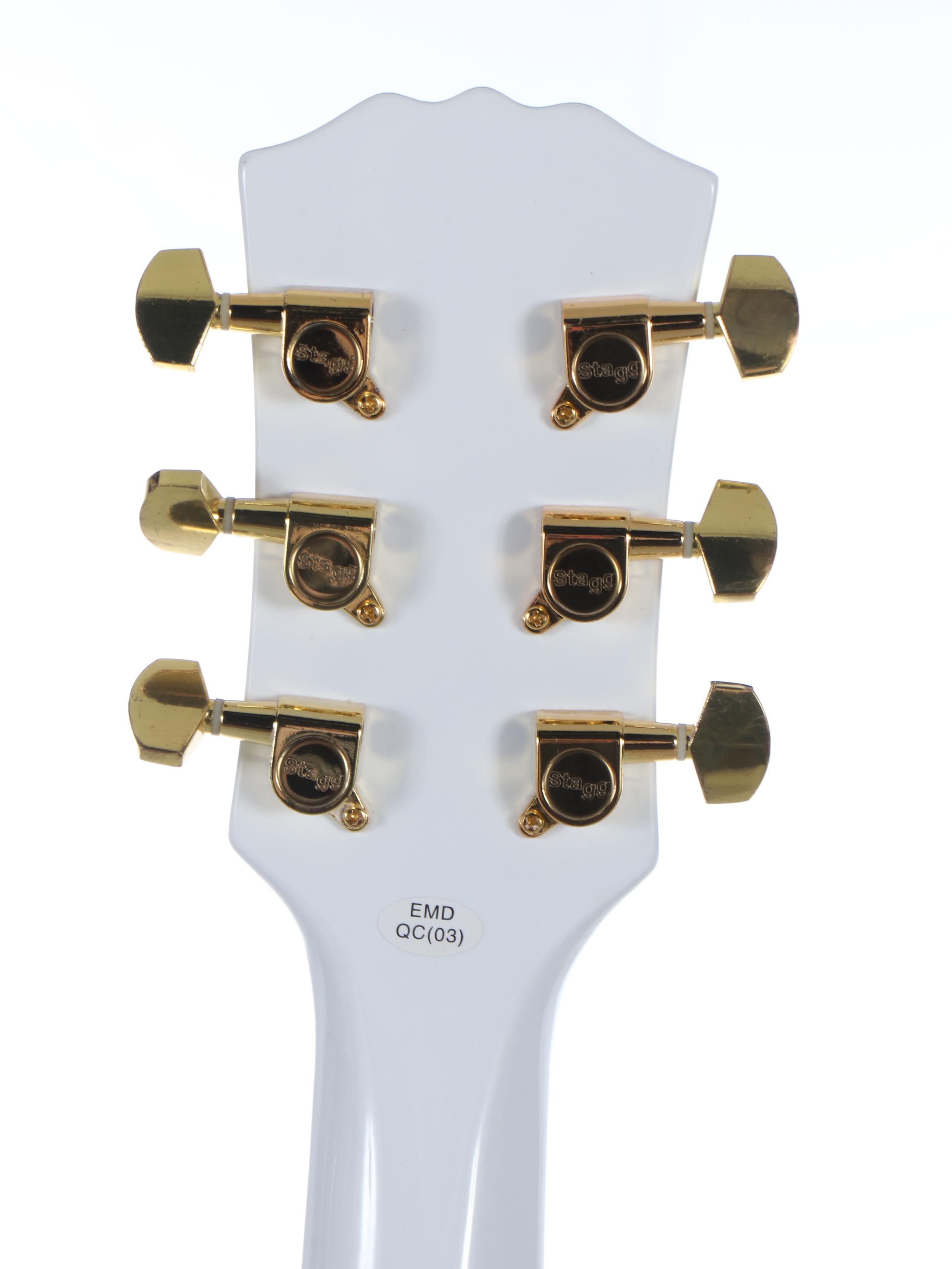 Stagg Standard L-Series Single Cutaway White Electric Guitar