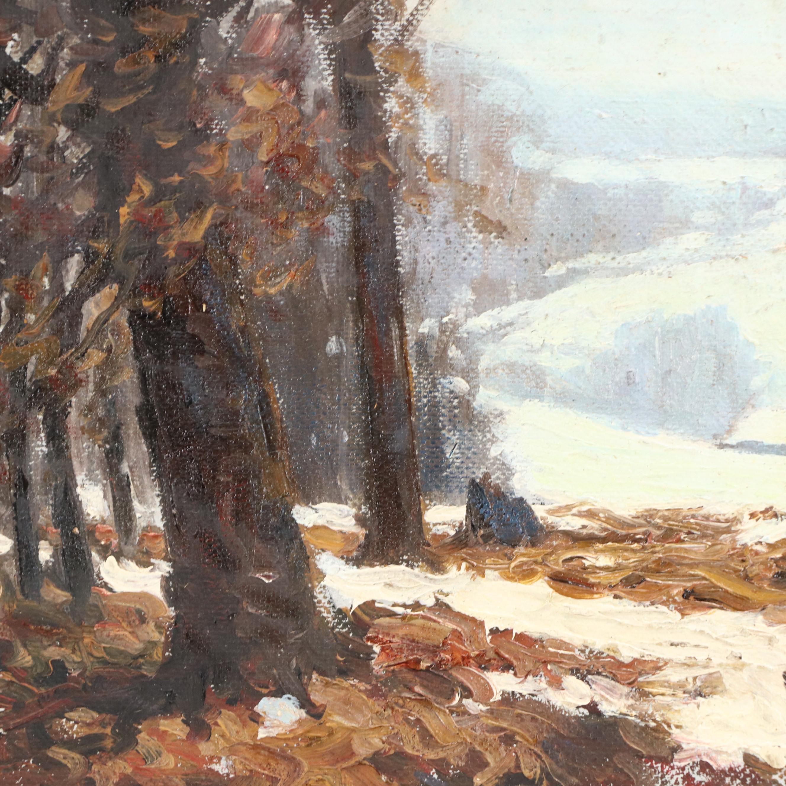 Charles Howard Clawson Jr. Forest Landscape Oil Painting, Mid-20th Century