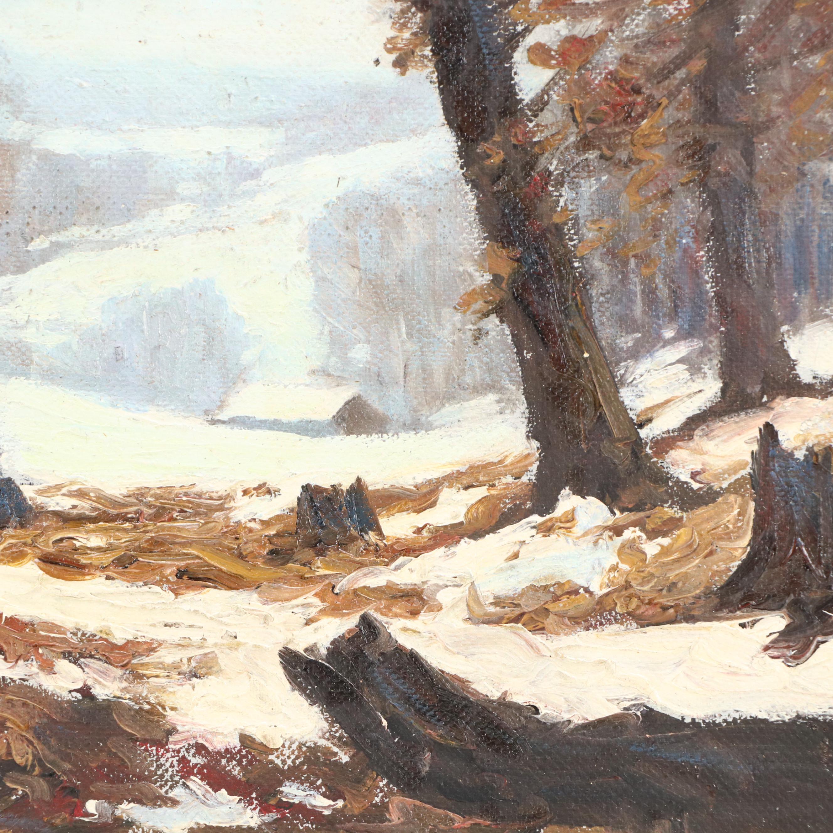 Charles Howard Clawson Jr. Forest Landscape Oil Painting, Mid-20th Century