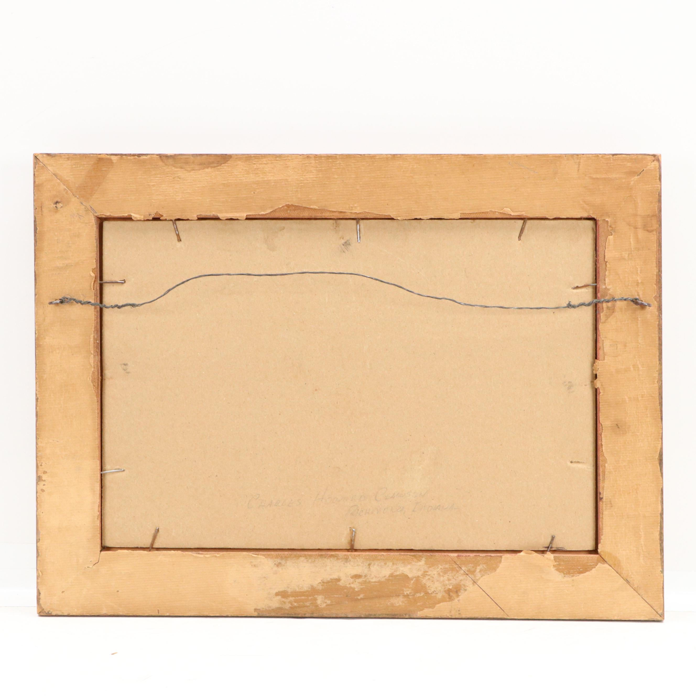 Charles Howard Clawson Jr. Forest Landscape Oil Painting, Mid-20th Century