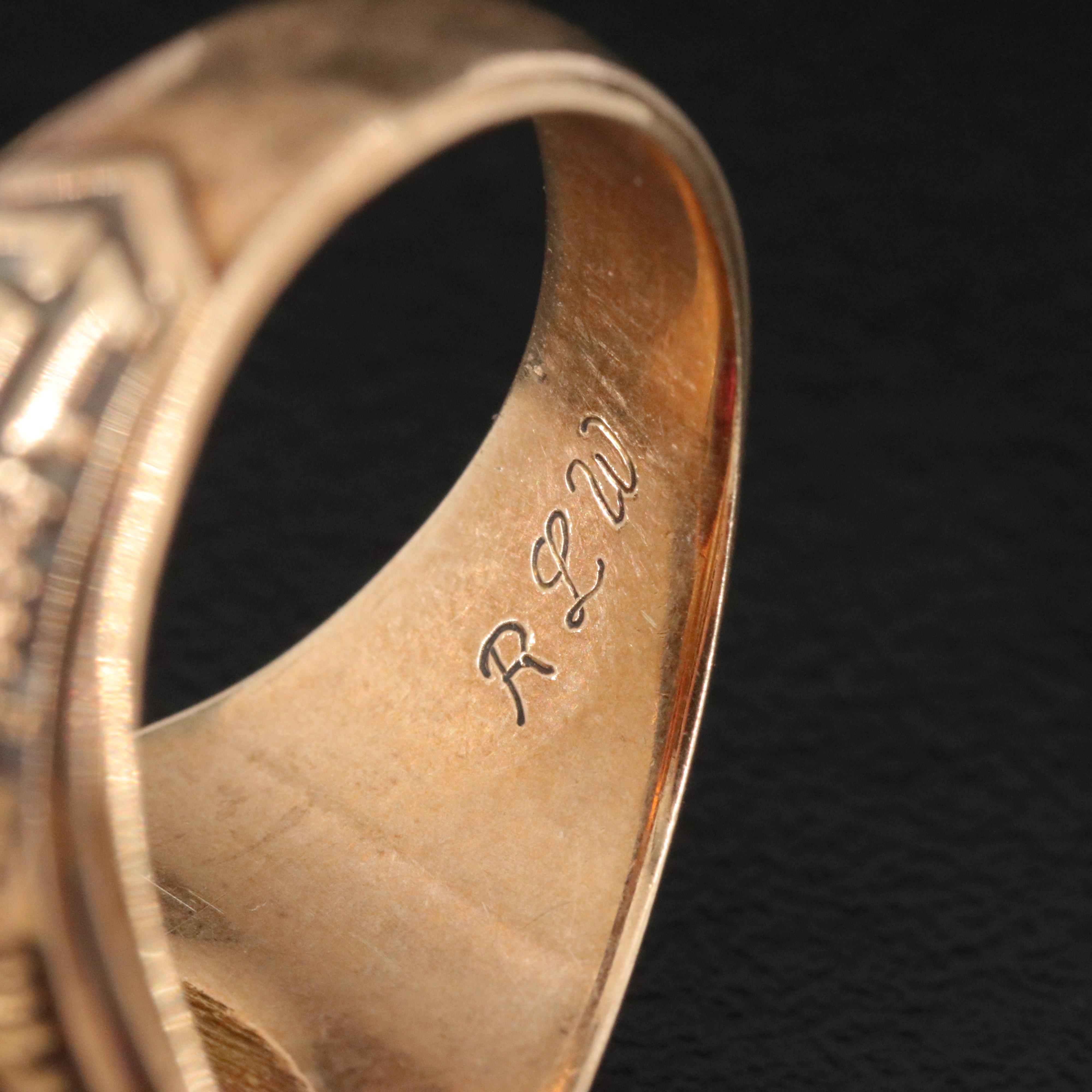 Vintage Josten 10K Ruby Class Ring Western Hills, Cincinnati