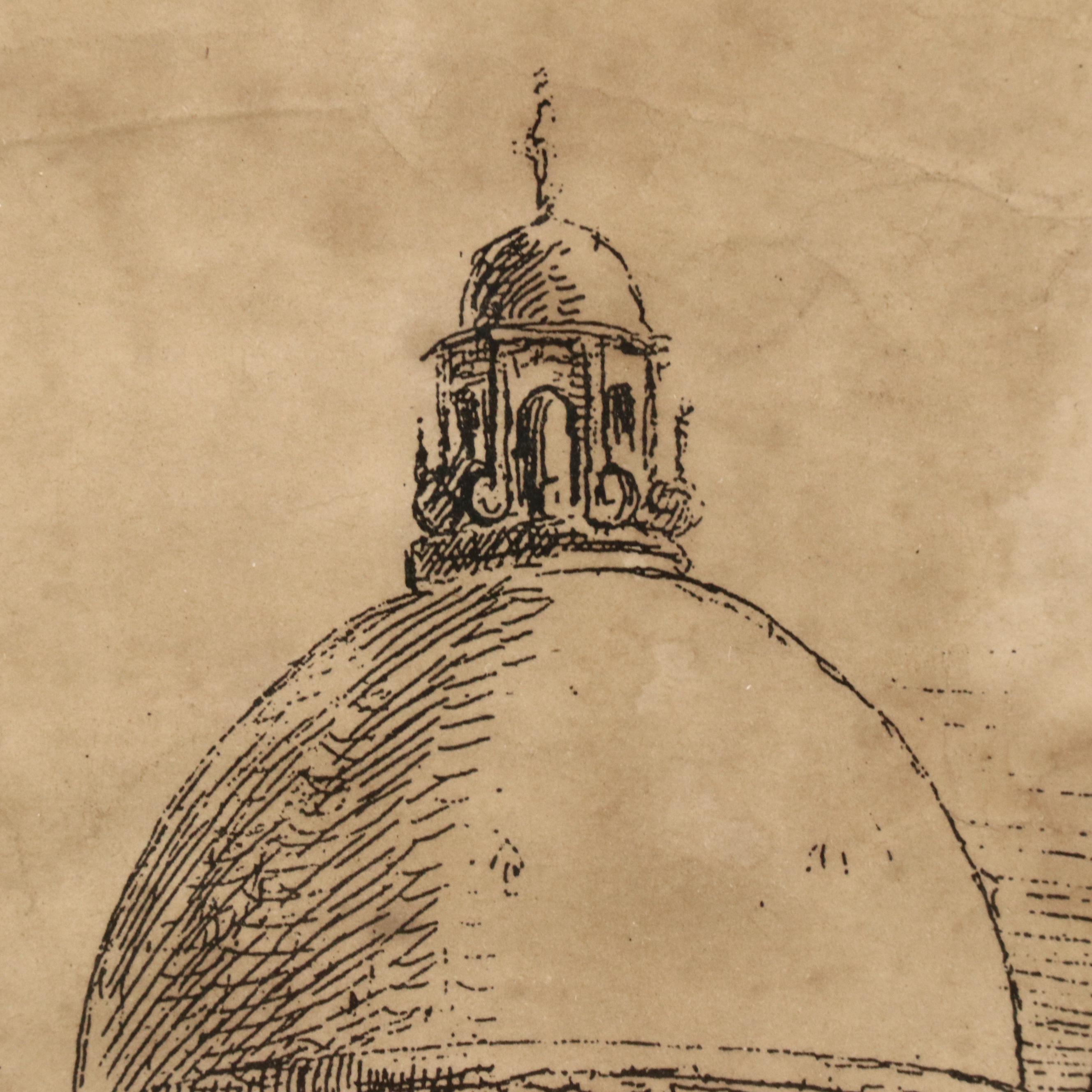 Lithograph After Pierre Gusman  "The Salute of Venise," 20th Century