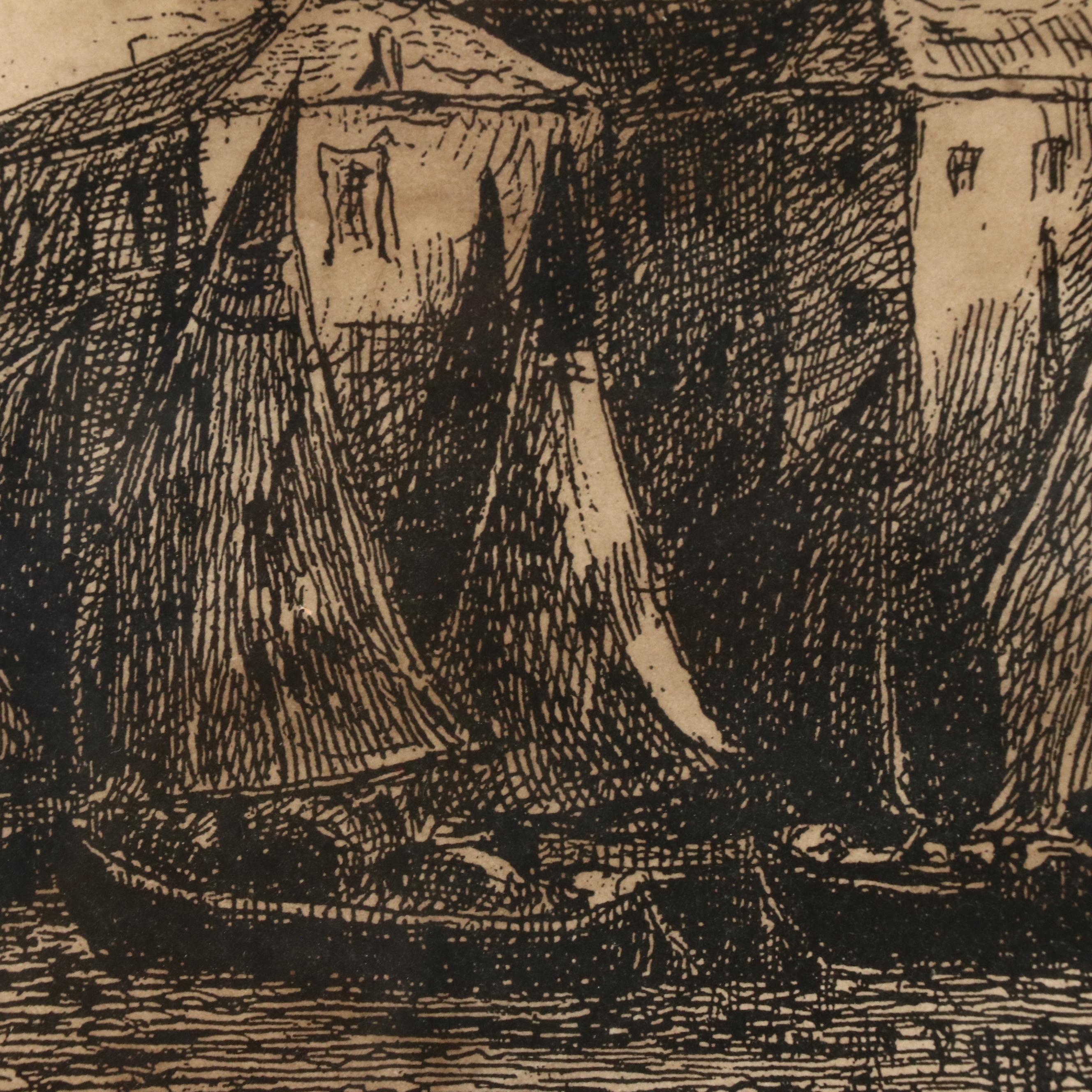 Lithograph After Pierre Gusman  "The Salute of Venise," 20th Century