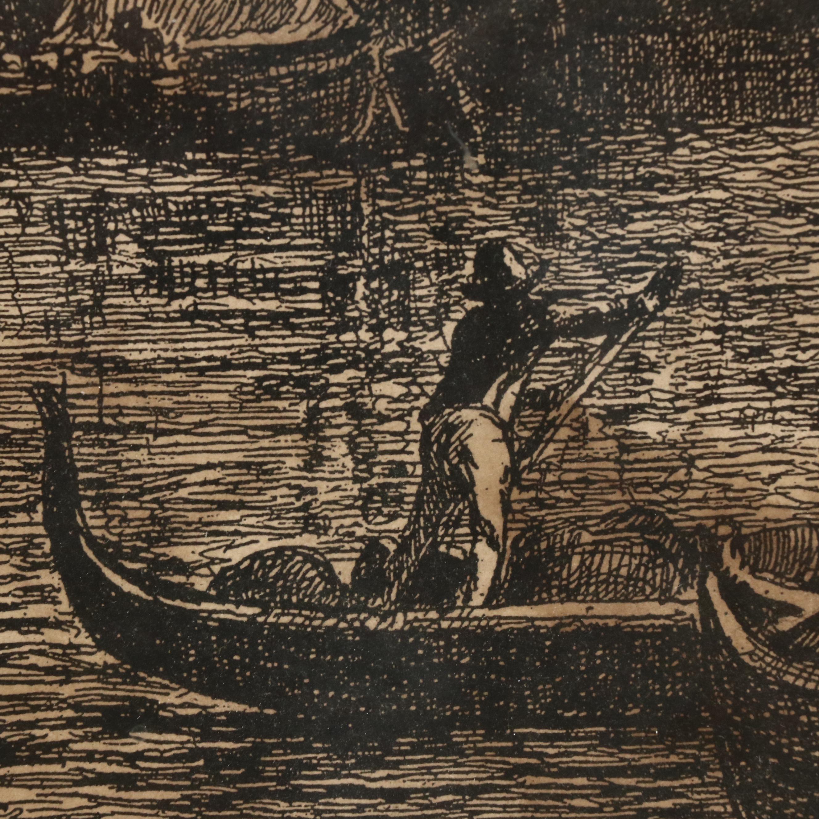 Lithograph After Pierre Gusman  "The Salute of Venise," 20th Century