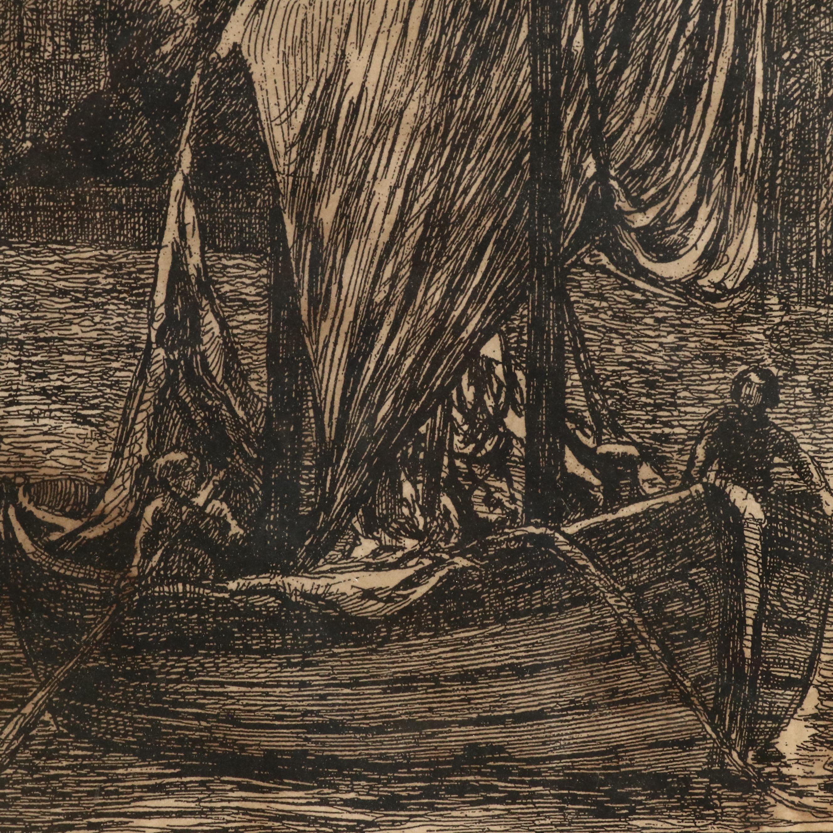 Lithograph After Pierre Gusman  "The Salute of Venise," 20th Century