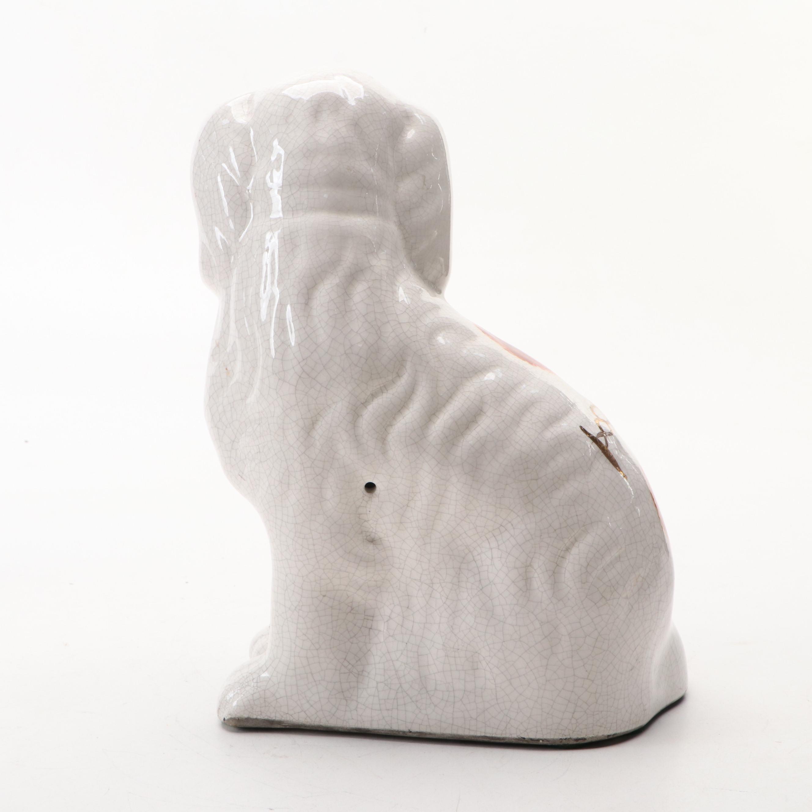 Staffordshire Style Porcelain King Charles Spaniel, Greyhound and Romeo & Juliet