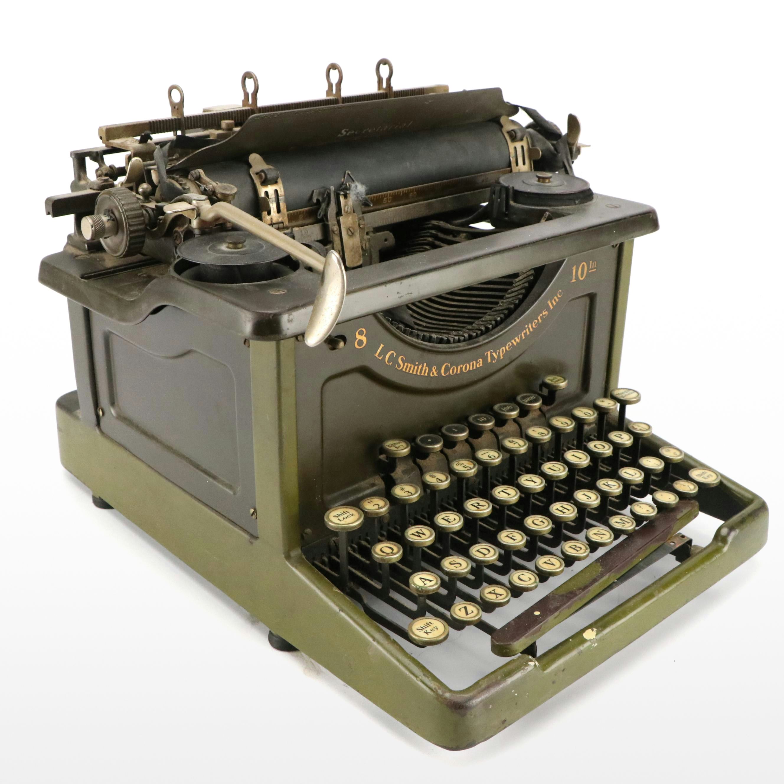 LC Smith & Corona No. 8 Secretarial Typewriter