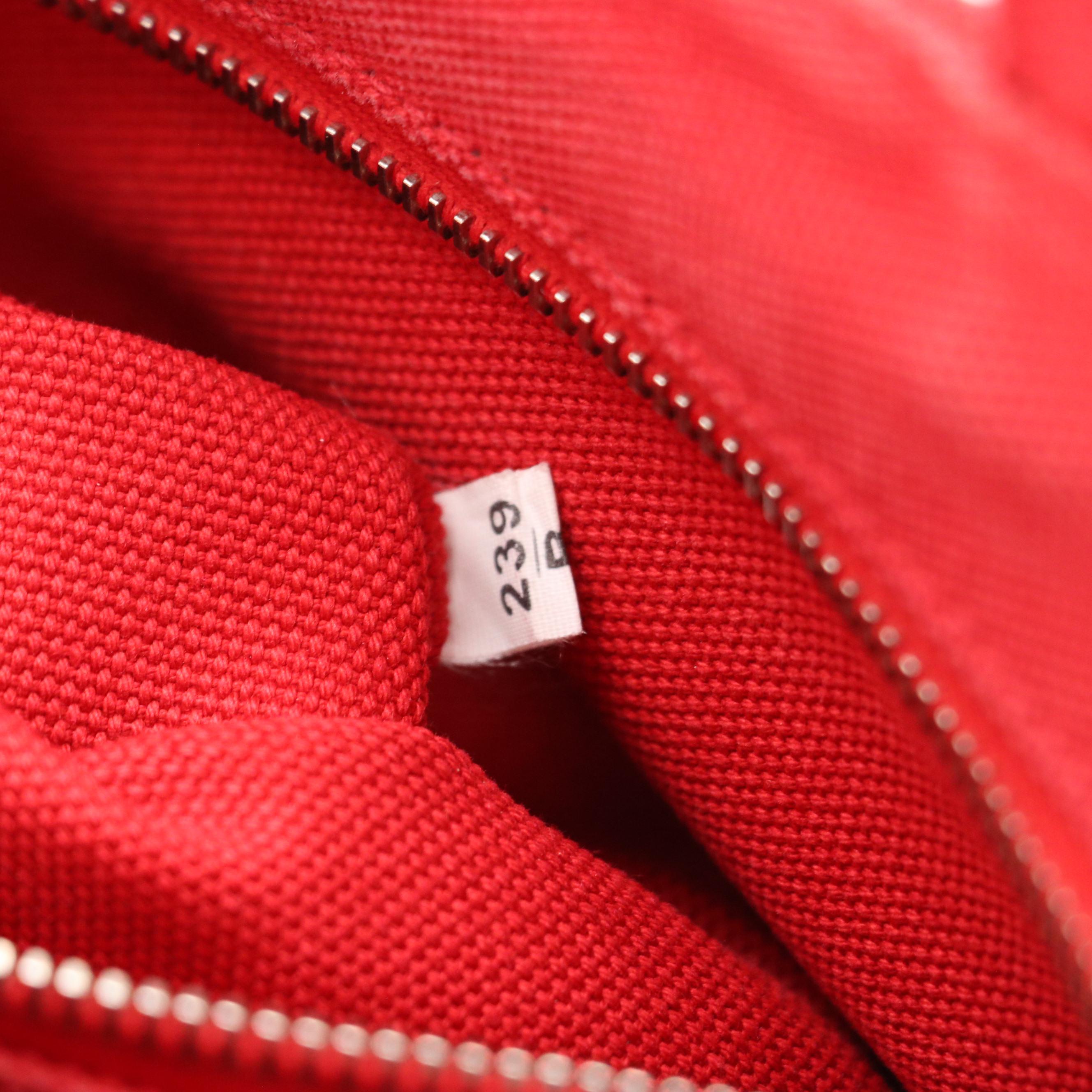 Prada Canapa Bijoux Tote in Crystal Studded Red Canvas