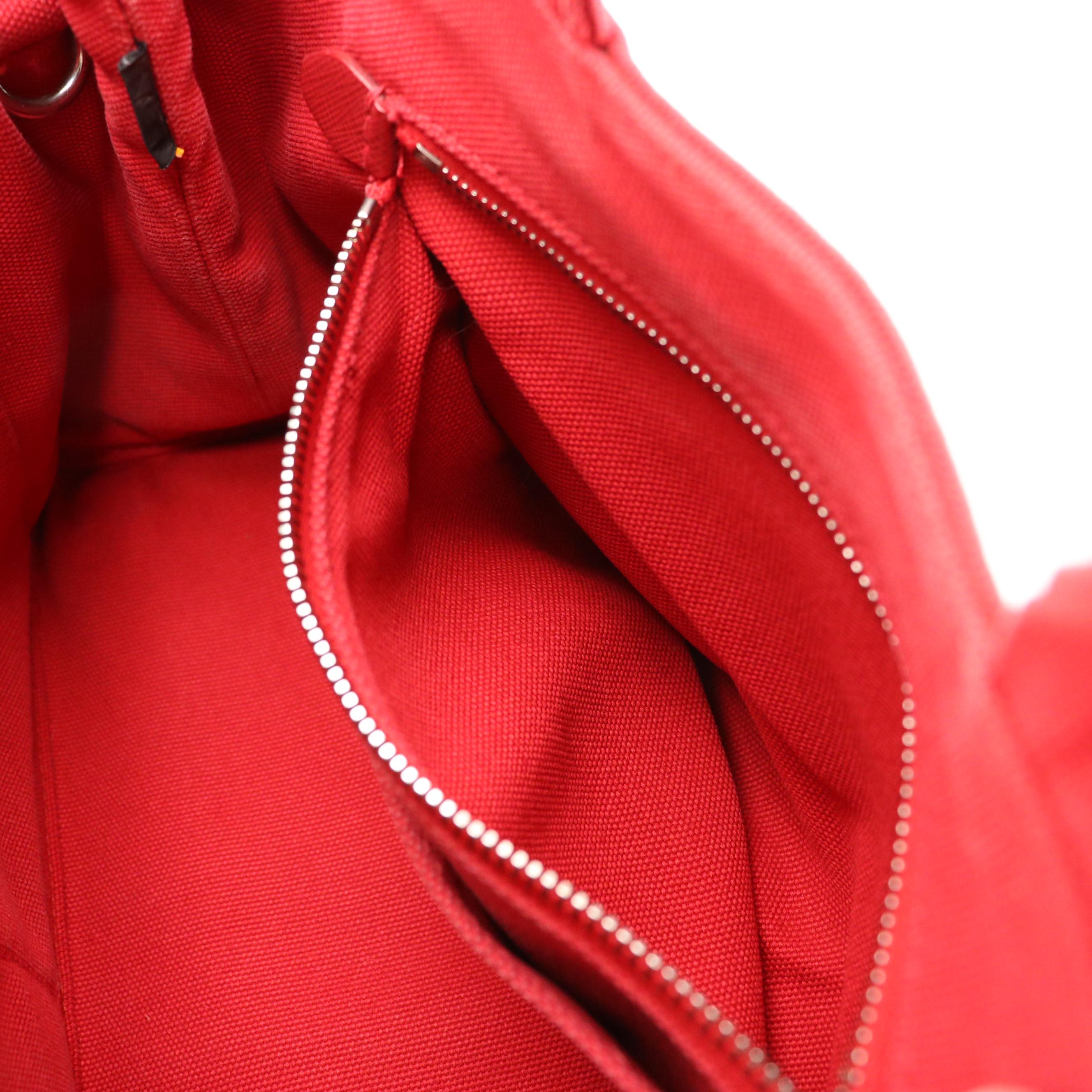 Prada Canapa Bijoux Tote in Crystal Studded Red Canvas