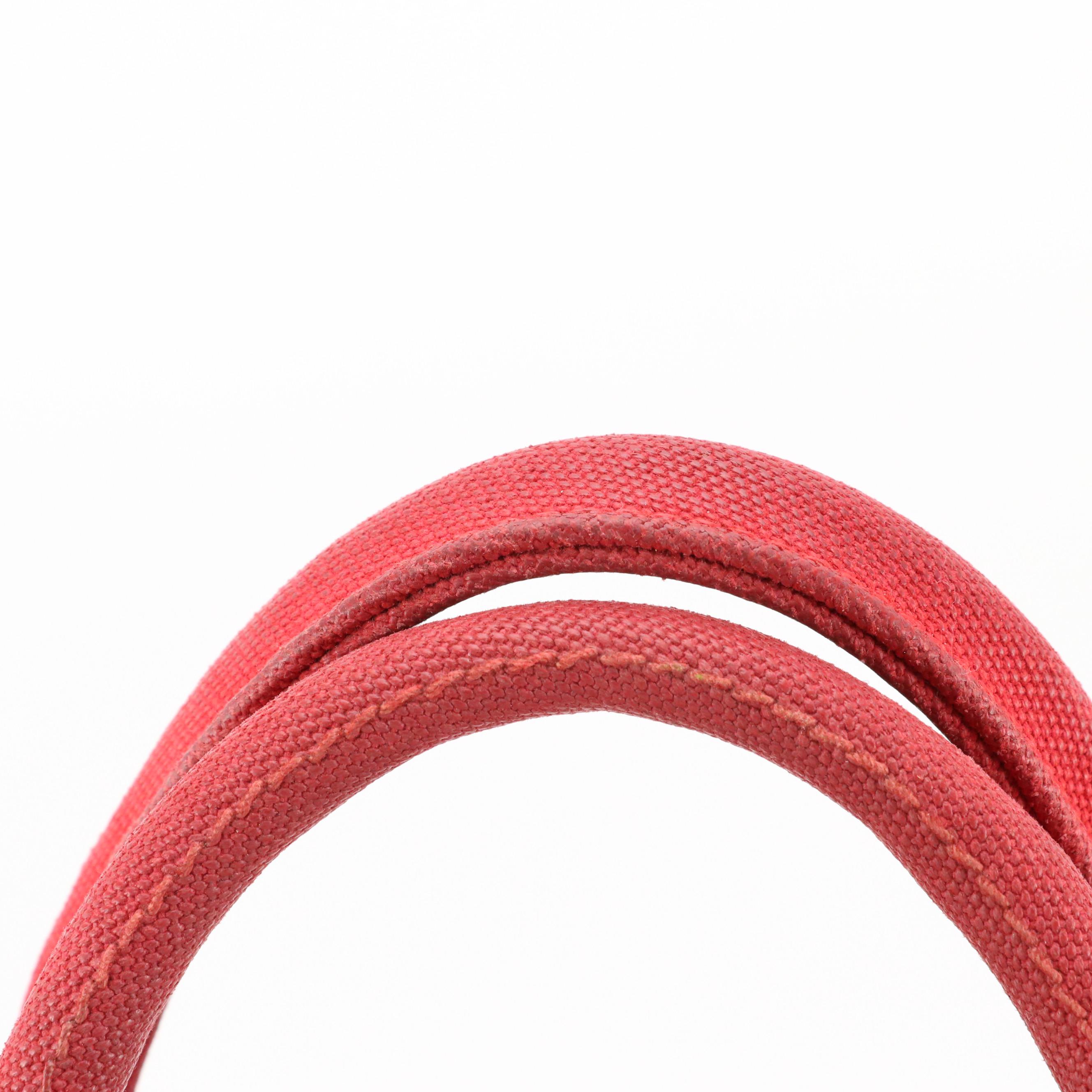 Prada Canapa Bijoux Tote in Crystal Studded Red Canvas