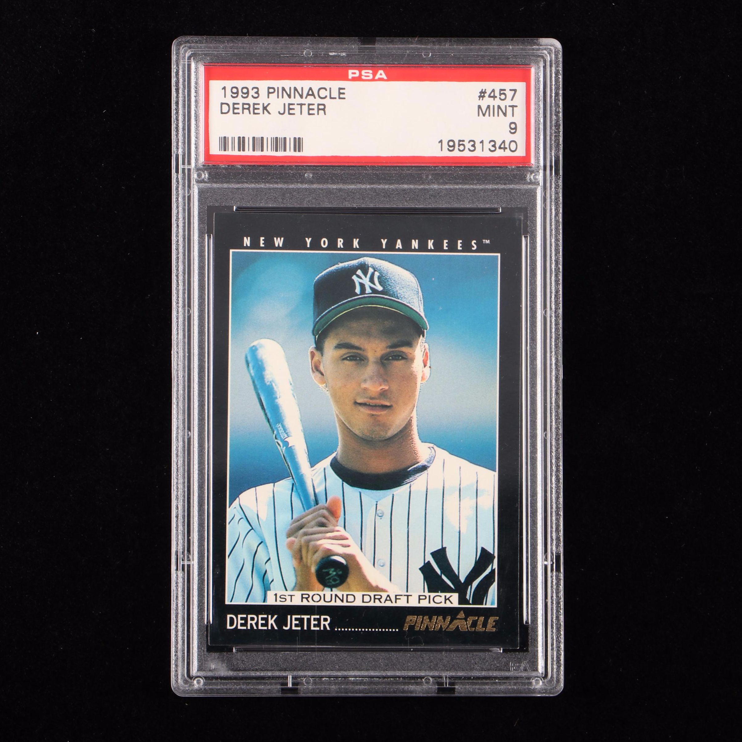 1993 Pinnacle Derek Jeter New York Yankees Rookie Card Graded PSA 9