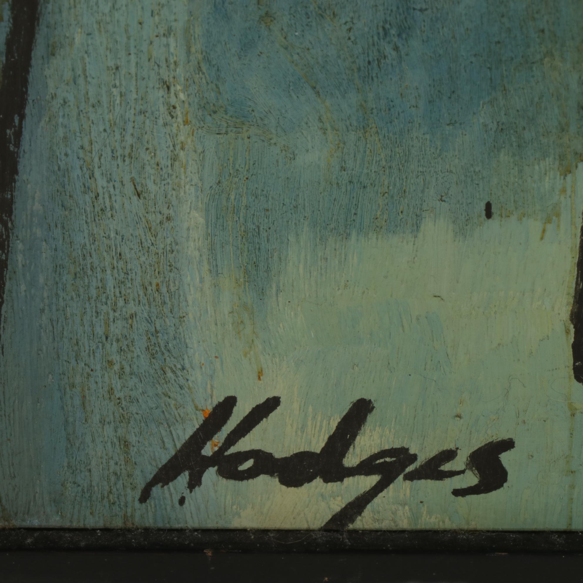 Hodges Nestled Ventriloquist Dummies Oil Painting, 20th Century