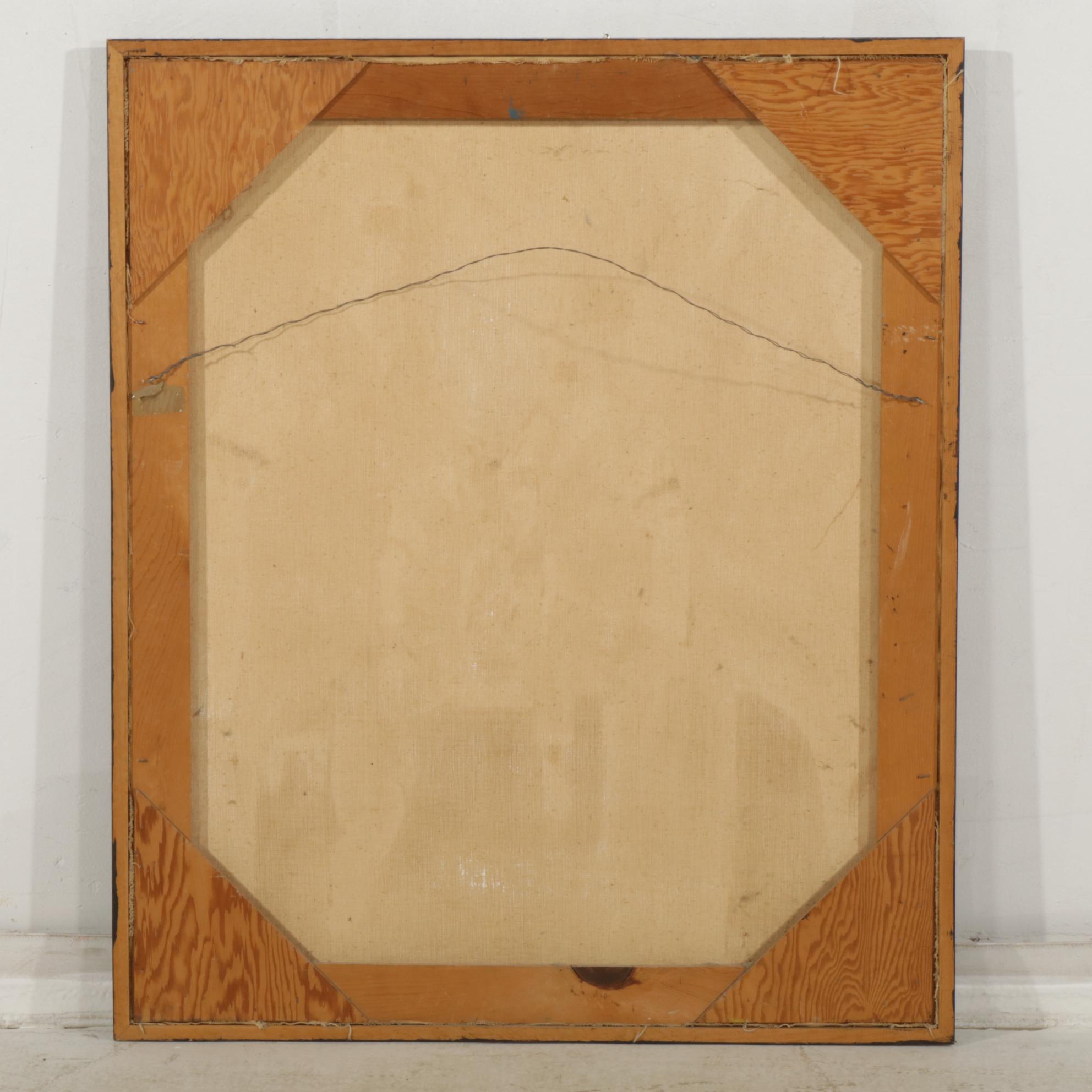 Hodges Nestled Ventriloquist Dummies Oil Painting, 20th Century