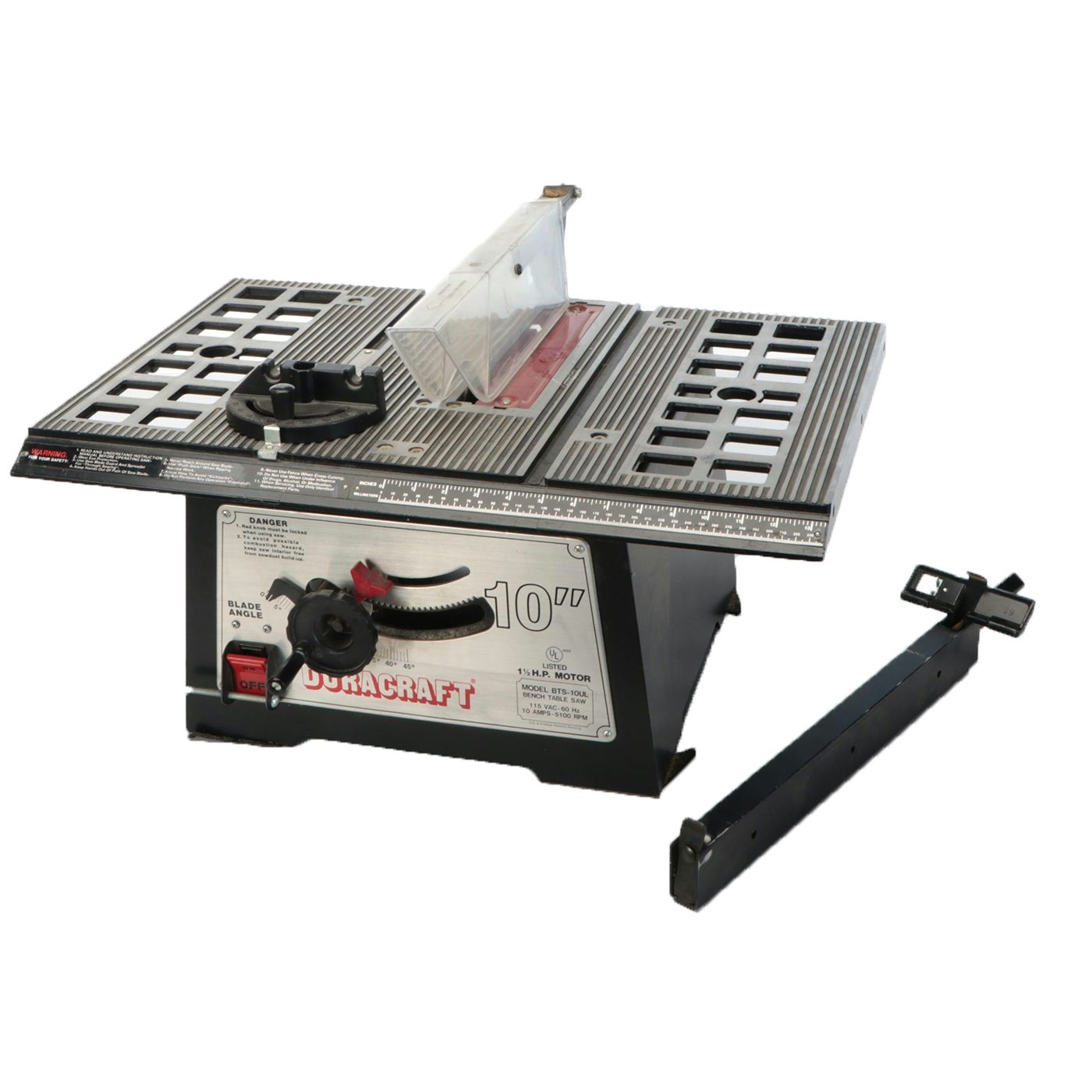 Duracraft Model BTS-10UL Bench Table Saw, 1984
