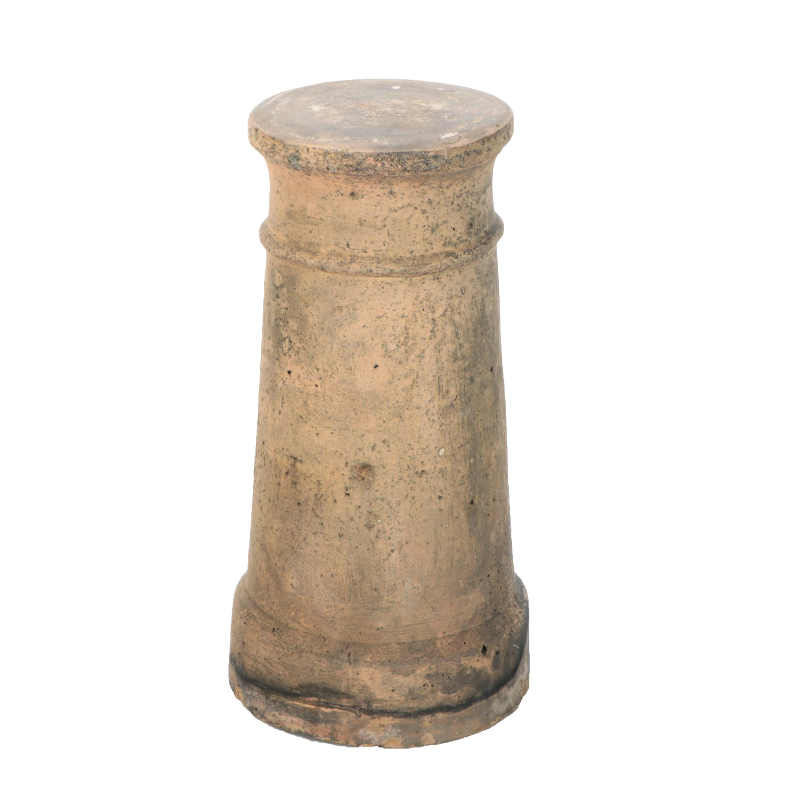 Victorian Terracotta Chimney Pot Adapted to Pedestal