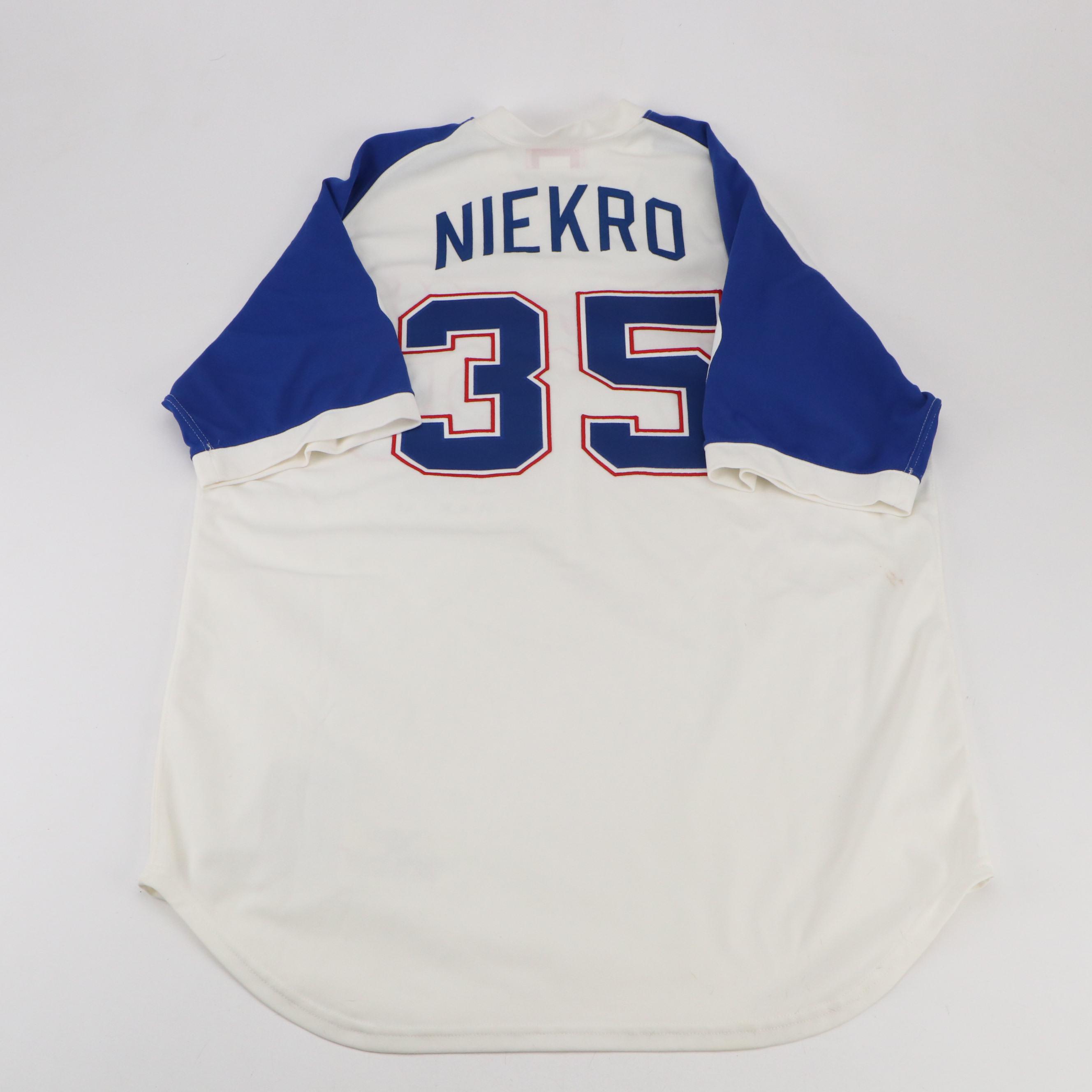 Gaylord Perry and Phil Niekro Signed Baseball Jerseys