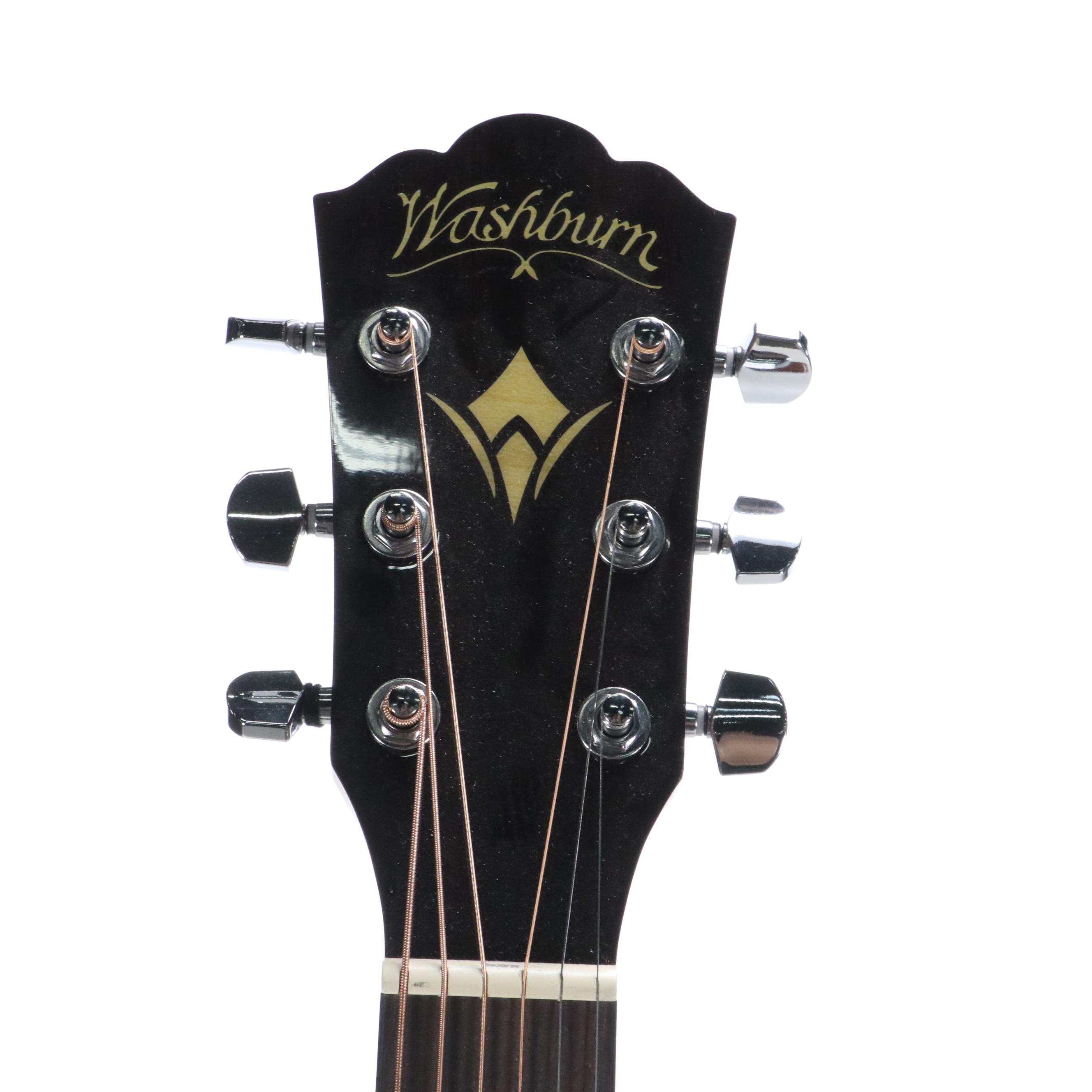 Washburn Woodline Series Single Cutaway Spruce Top Electric Acoustic Guitar