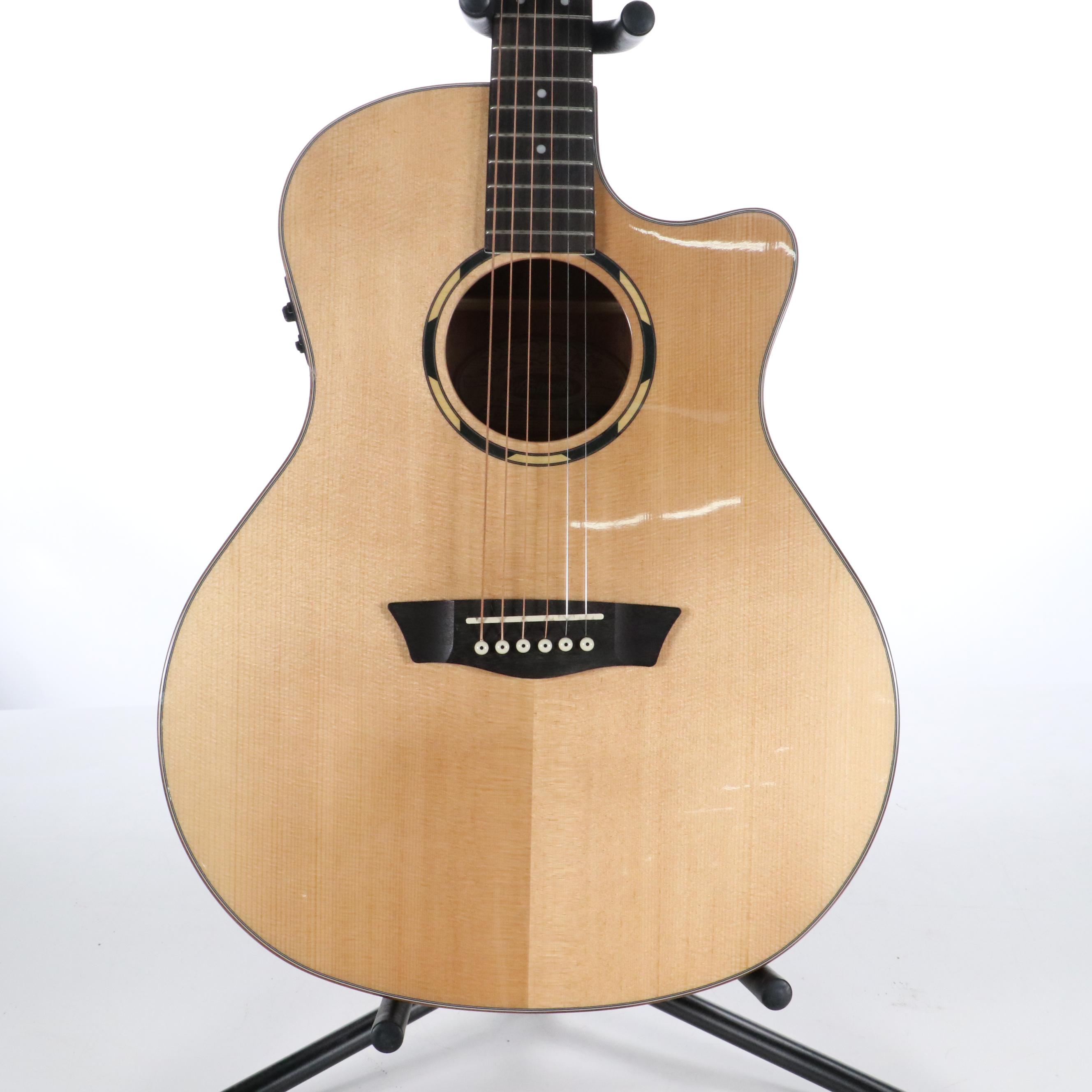 Washburn Woodline Series Single Cutaway Spruce Top Electric Acoustic Guitar