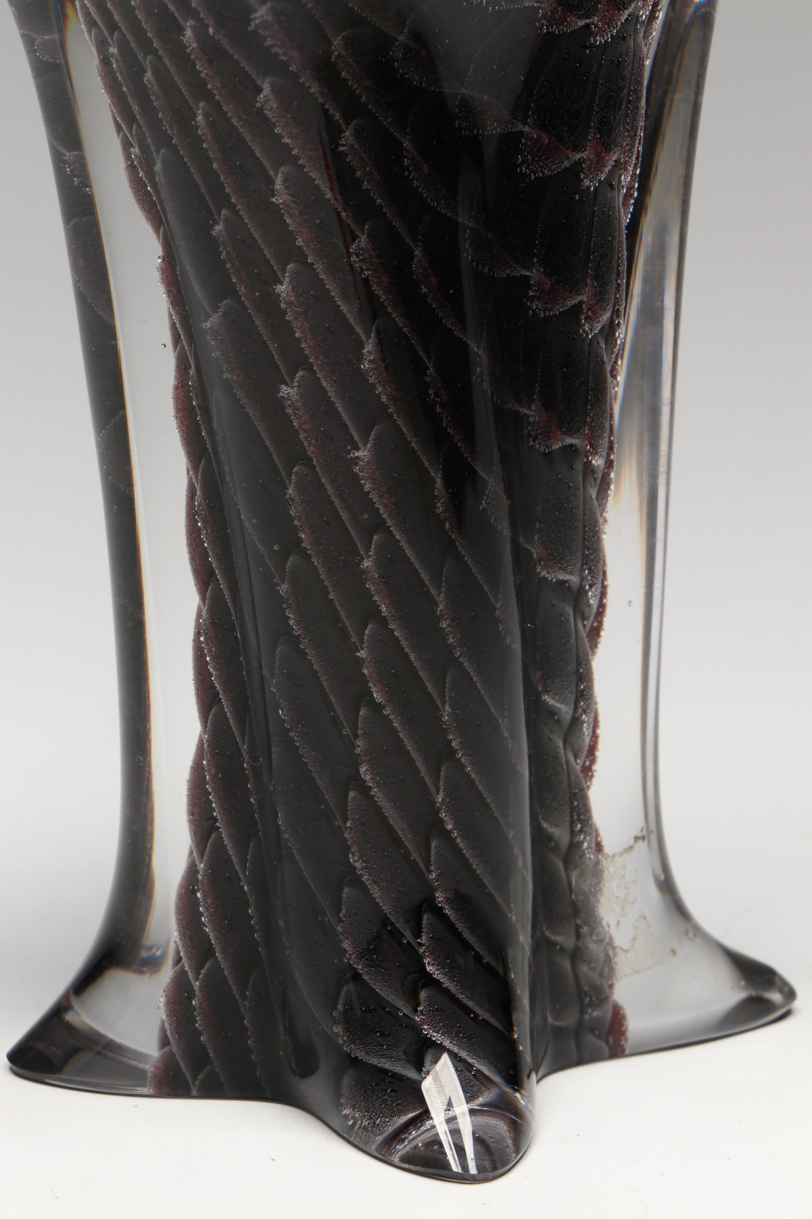 FM Marcolin Swedish Handmade Art Glass "Cat" Figure