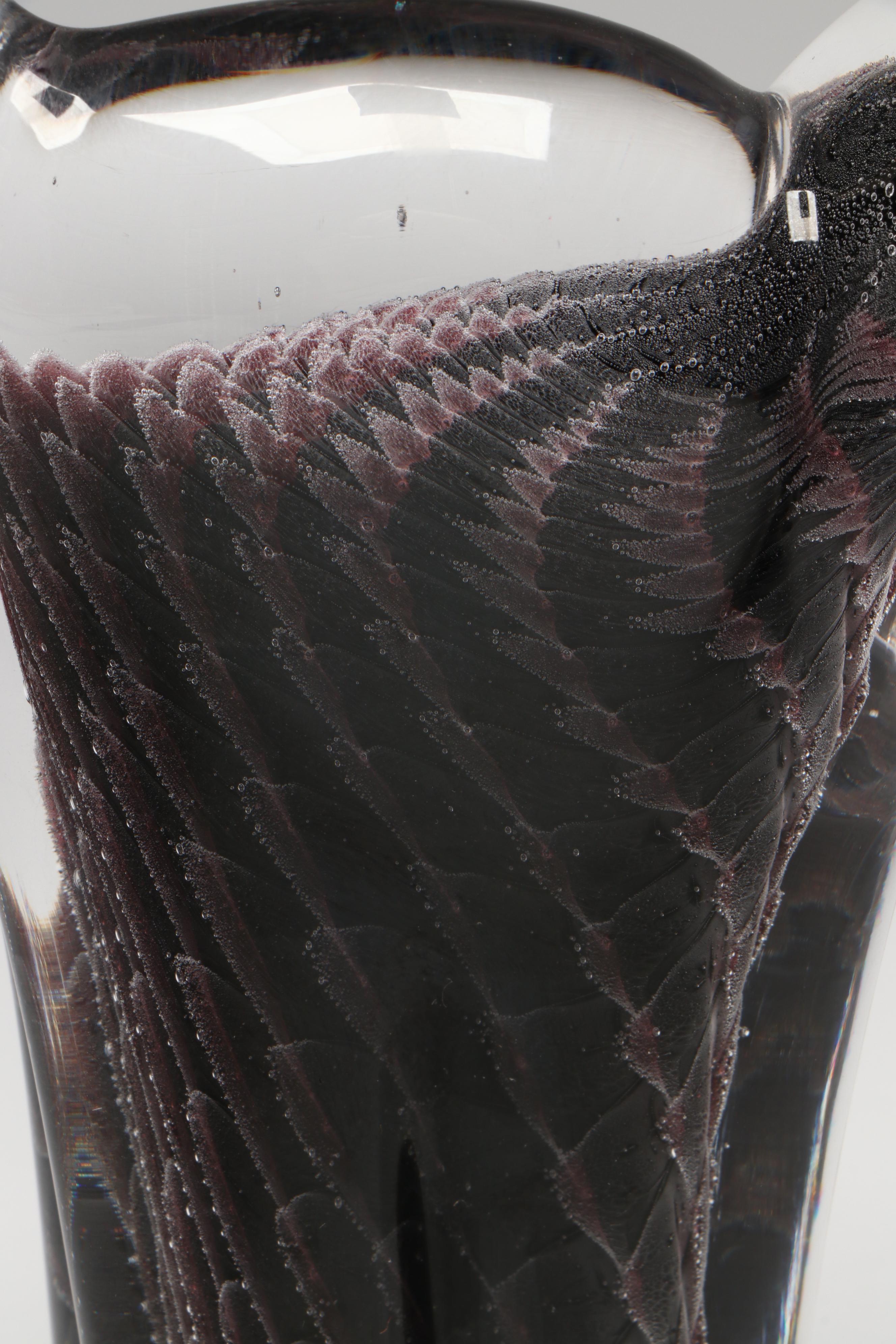 FM Marcolin Swedish Handmade Art Glass "Cat" Figure